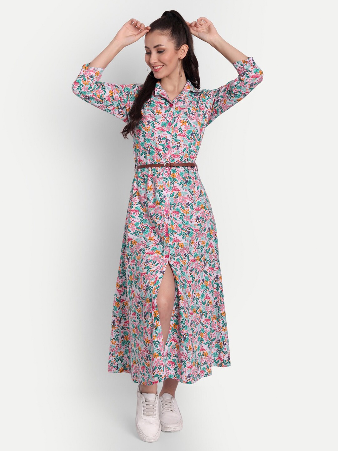 

ISAM Multicoloured Floral Maxi Dress, Multi