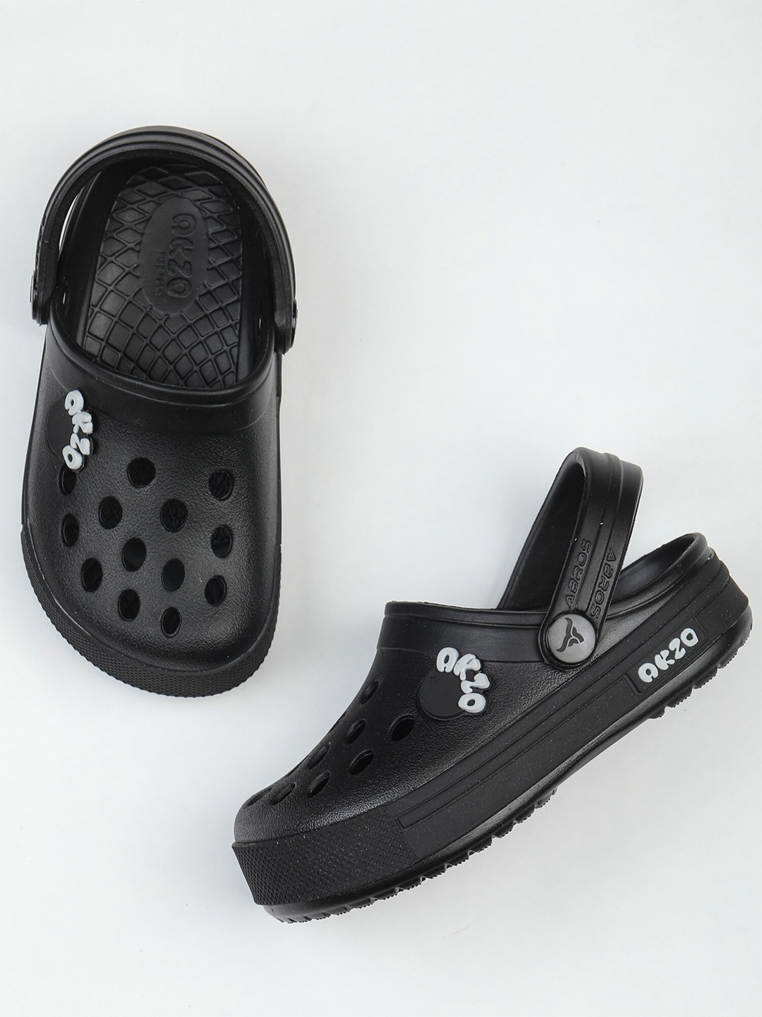 

ABROS Unisex Kids Black Rubber Clogs