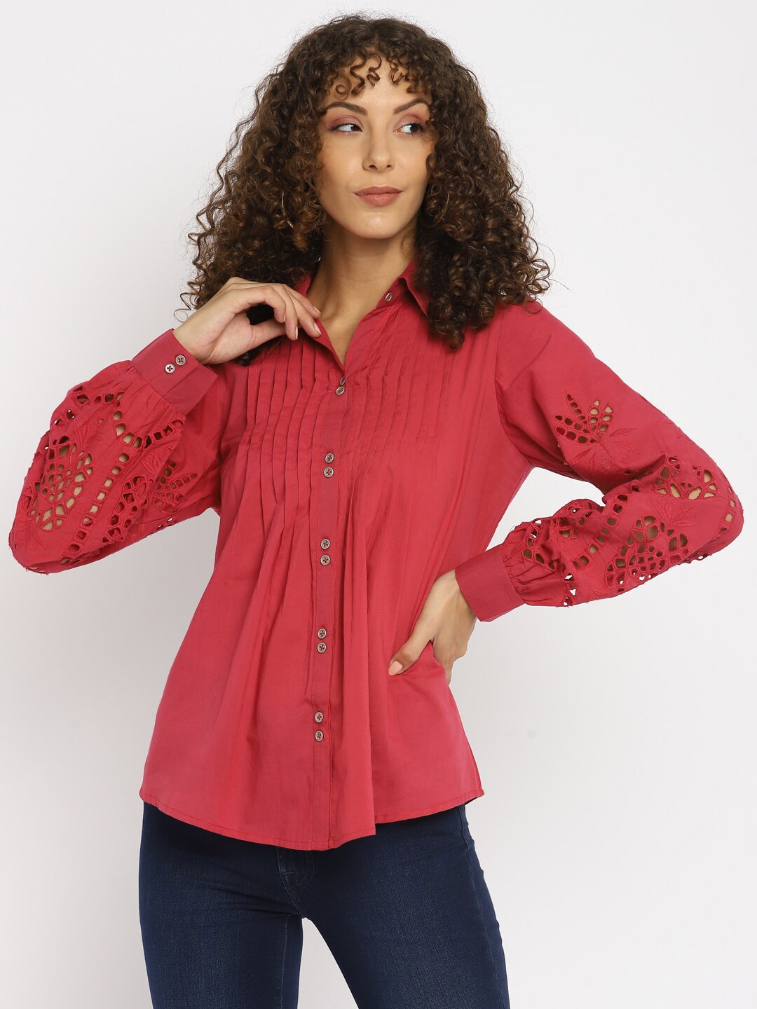 

Taurus Women Pink Casual Shirt