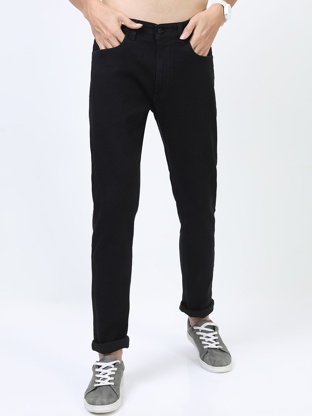 

KETCH Men Black Tapered Fit Stretchable Jeans