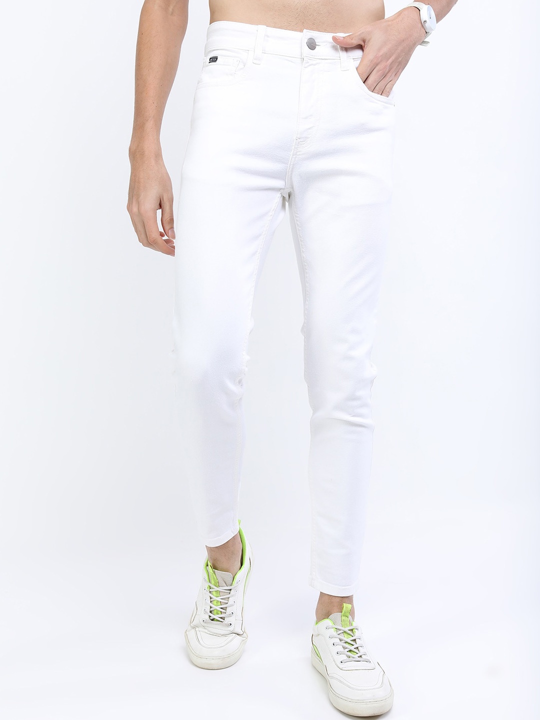 

KETCH Men White Skinny Fit Clean look Stretchable Jeans