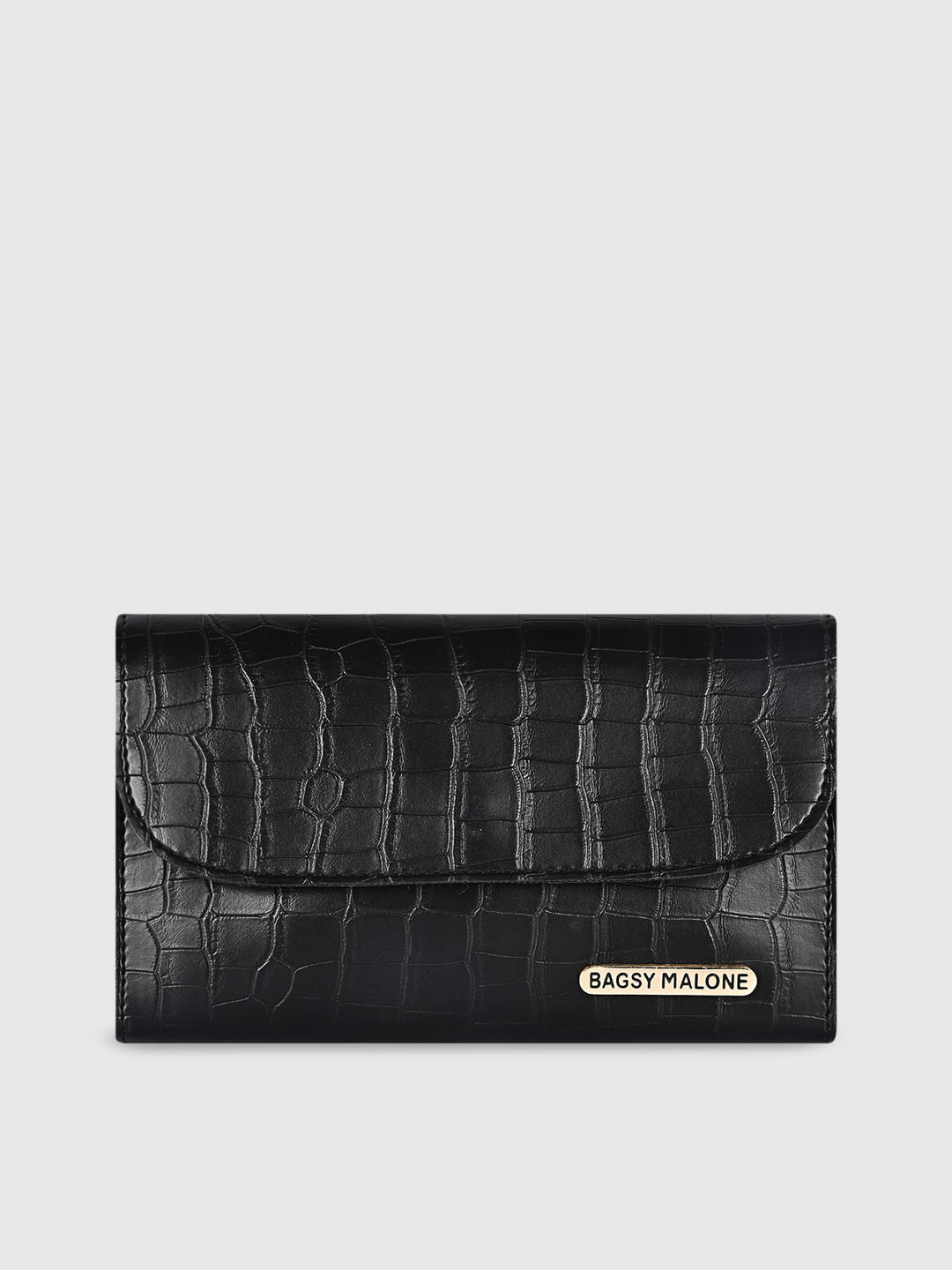 

Bagsy Malone Black Textured Envelope Clutch