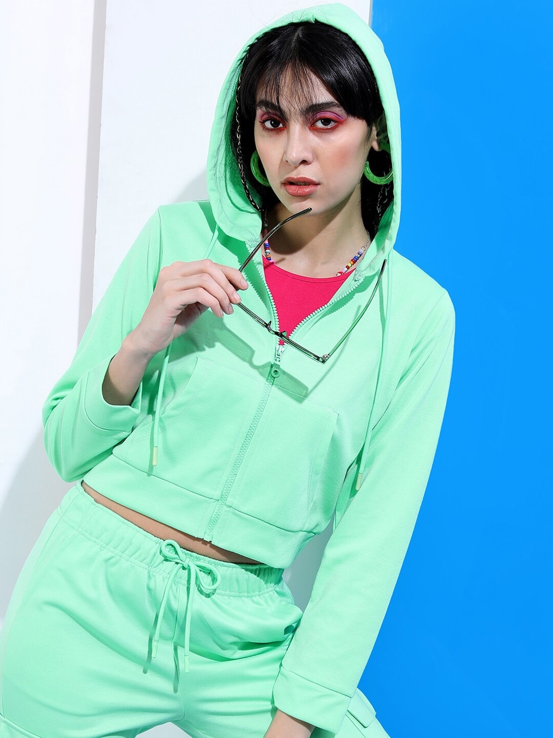 

Tokyo Talkies Women Green Crop Top