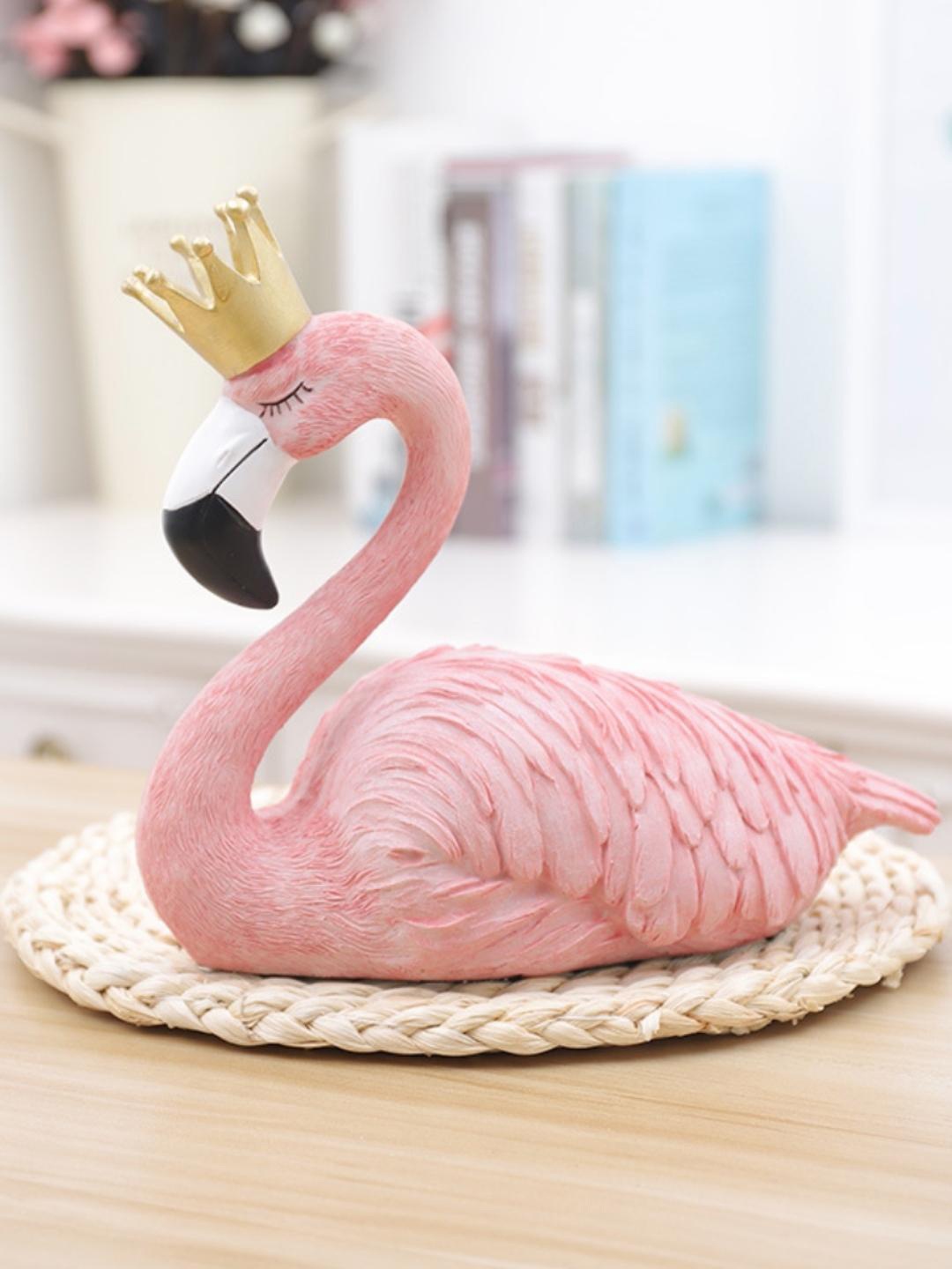 

Nestasia Pink Textured Flamingo Showpiece