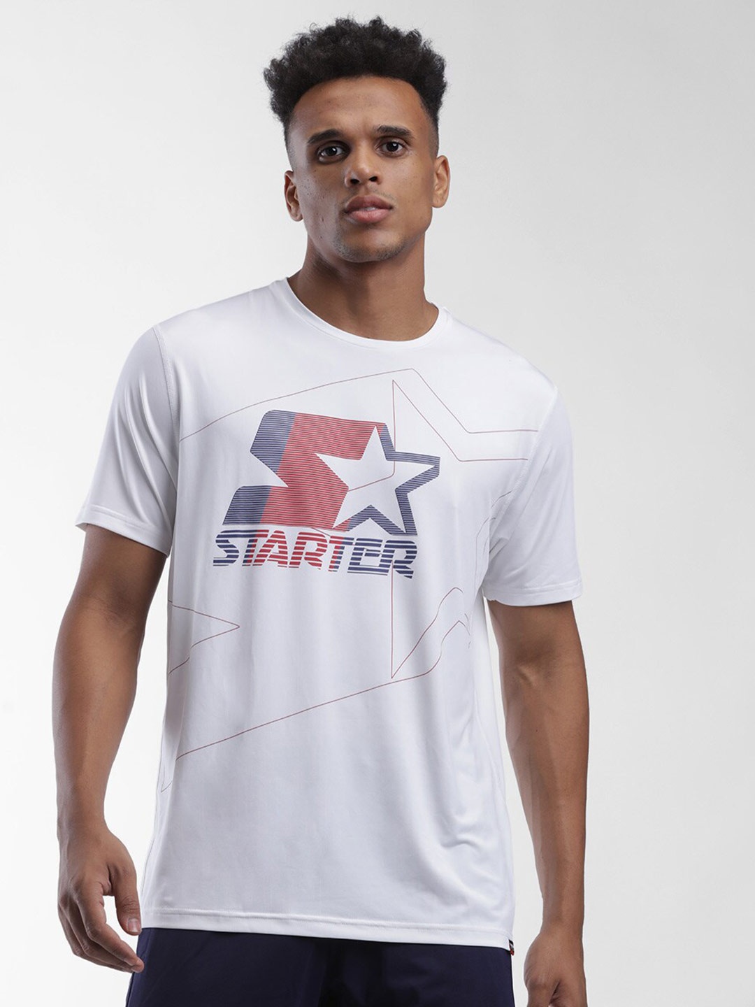 

STARTER Men White Typography Printed T-shirt
