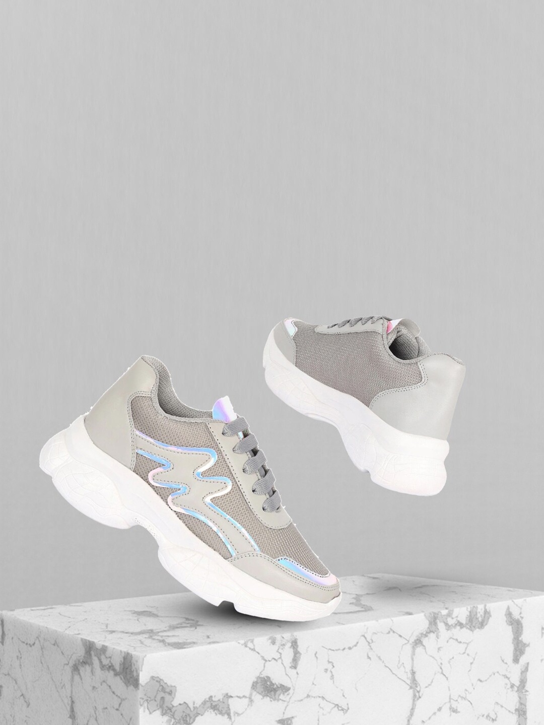 

Alishtezia Women Grey Walking Non-Marking Shoes