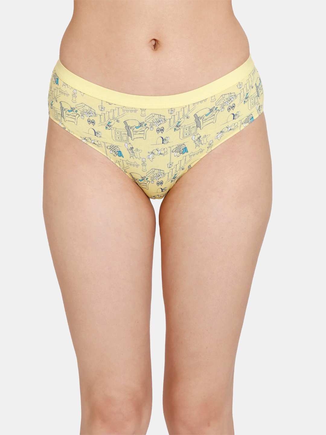 

Zivame Girls Yellow Printed Hipster Briefs