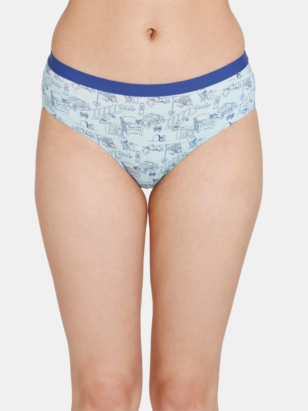 

Zivame Girls Blue Tom & Jerry Printed Cotton Hipster