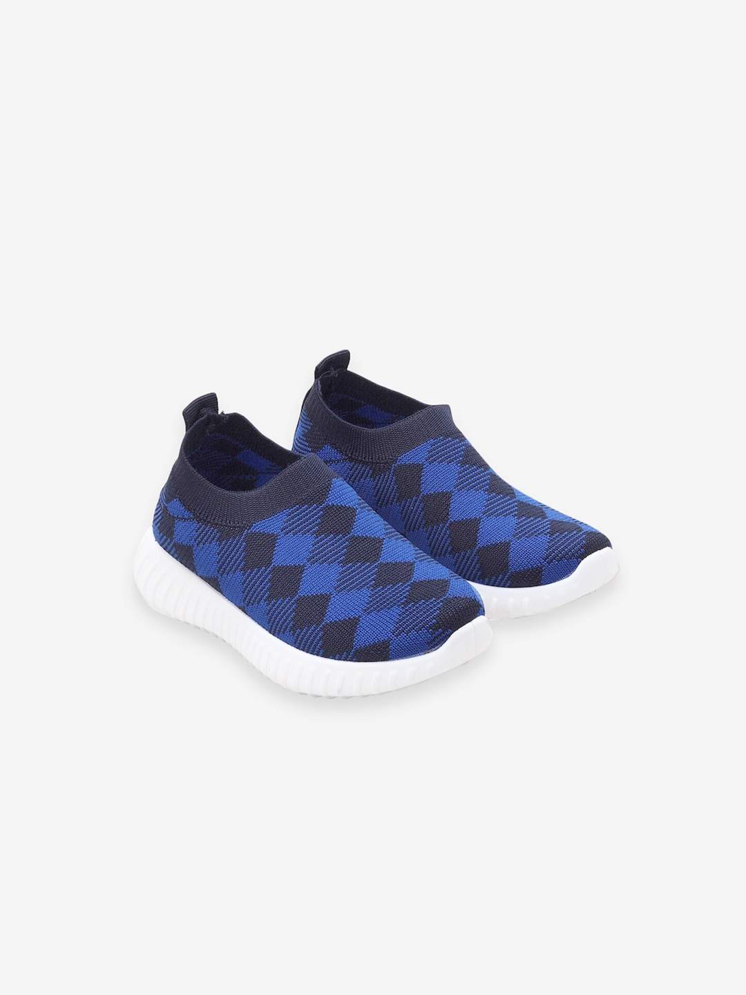 

Hopscotch Girls Blue Woven Design Slip-On Sneakers