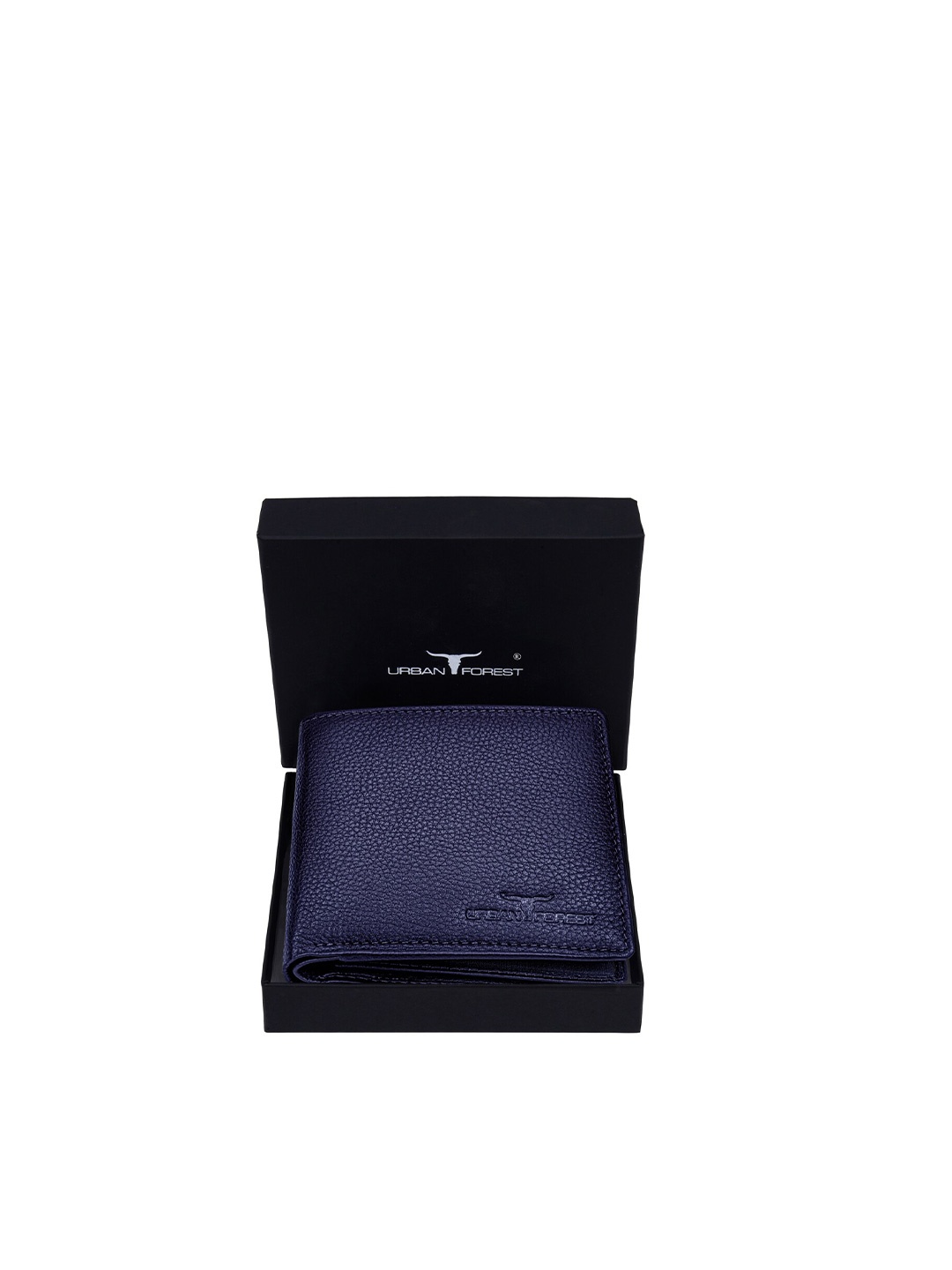 

URBAN FOREST Men Blue Leather Two Fold Wallet