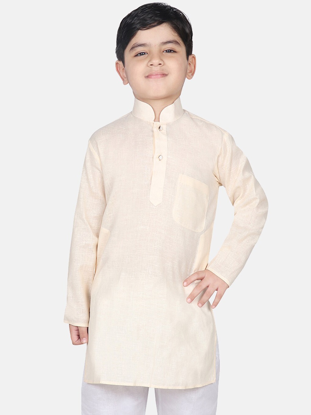 

SG YUVRAJ Boys Beige Cotton Kurta