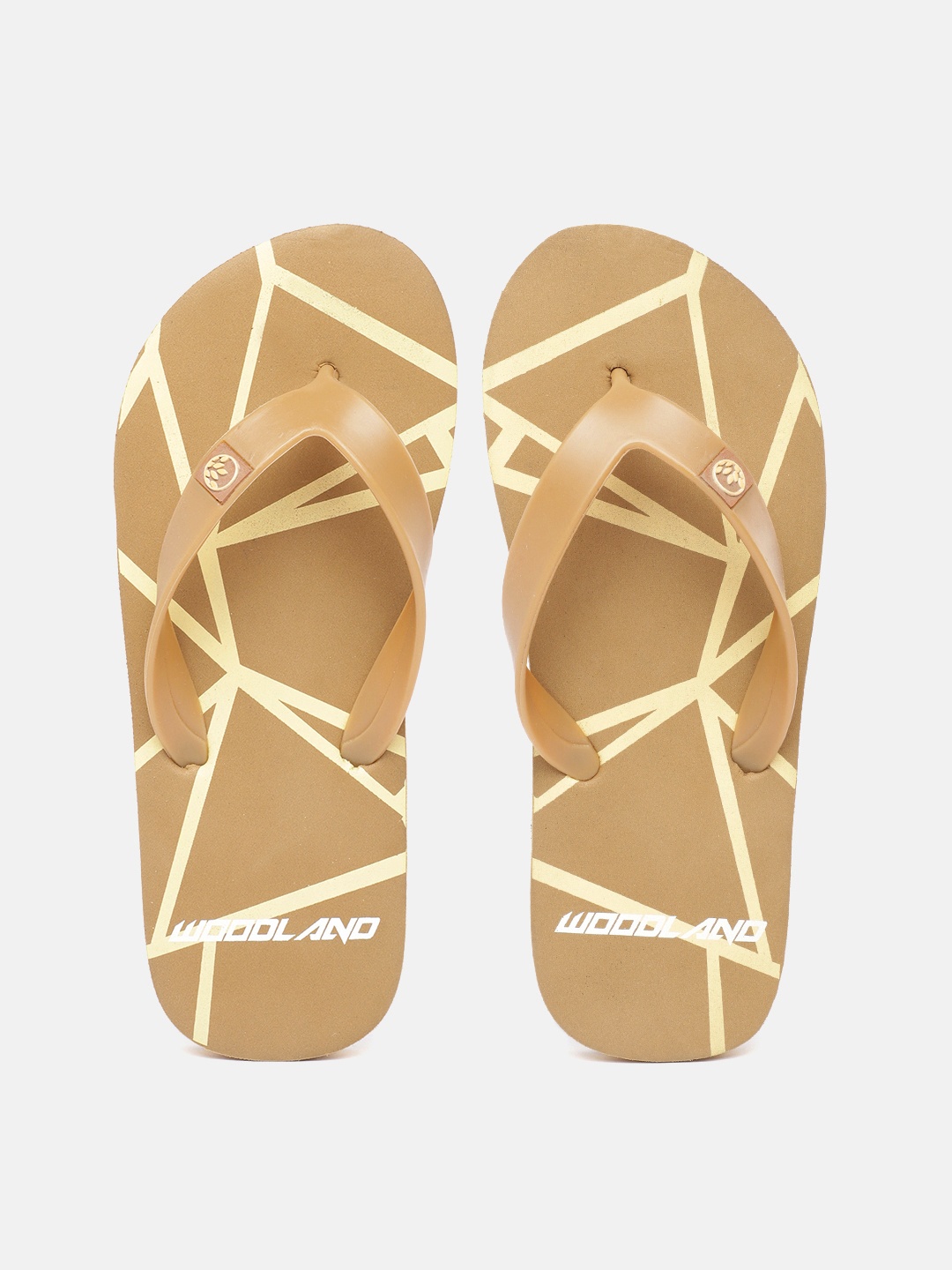 

Woodland Men Printed Thong Flip-Flops, Beige