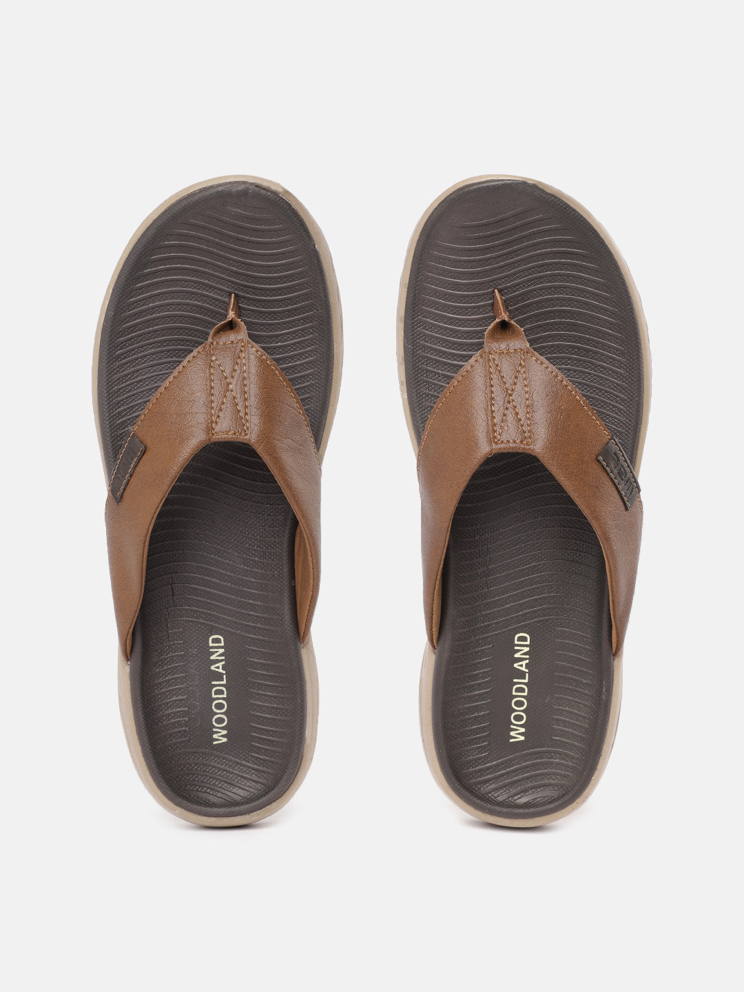 

Woodland Men Brown Solid Thong Flip-Flops
