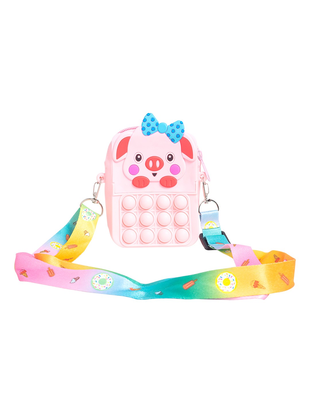 

Golden Peacock Girls Pink Structured Pop It Sling Bag