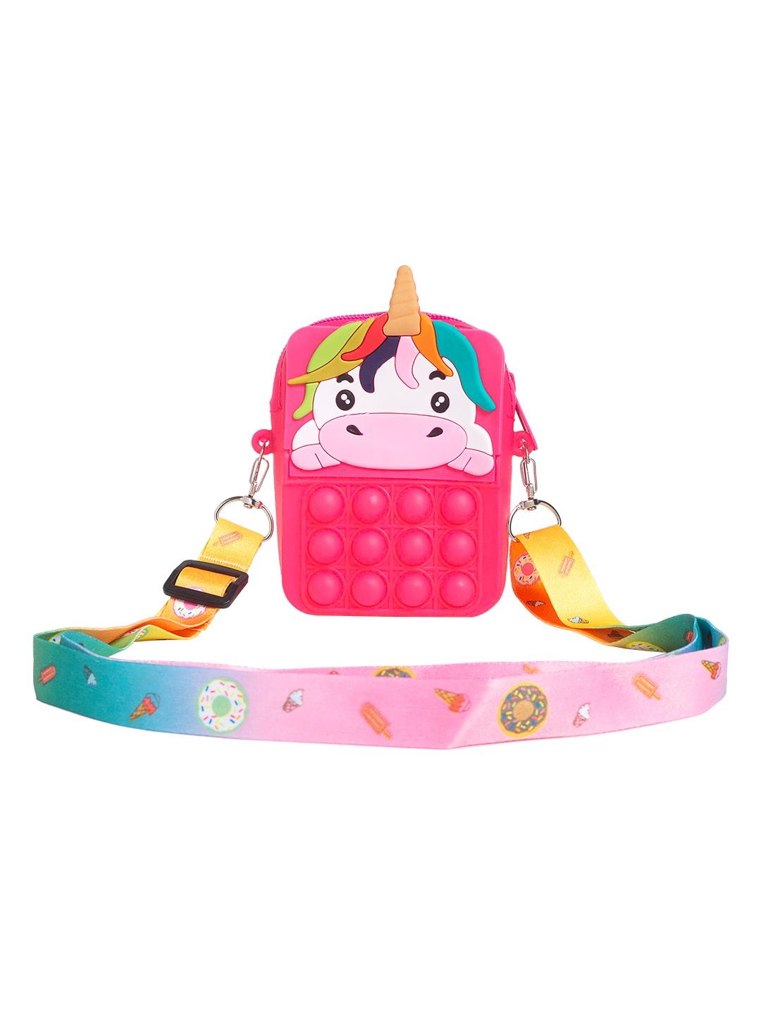 

Golden Peacock Pink Structured Pop It Sling Bag
