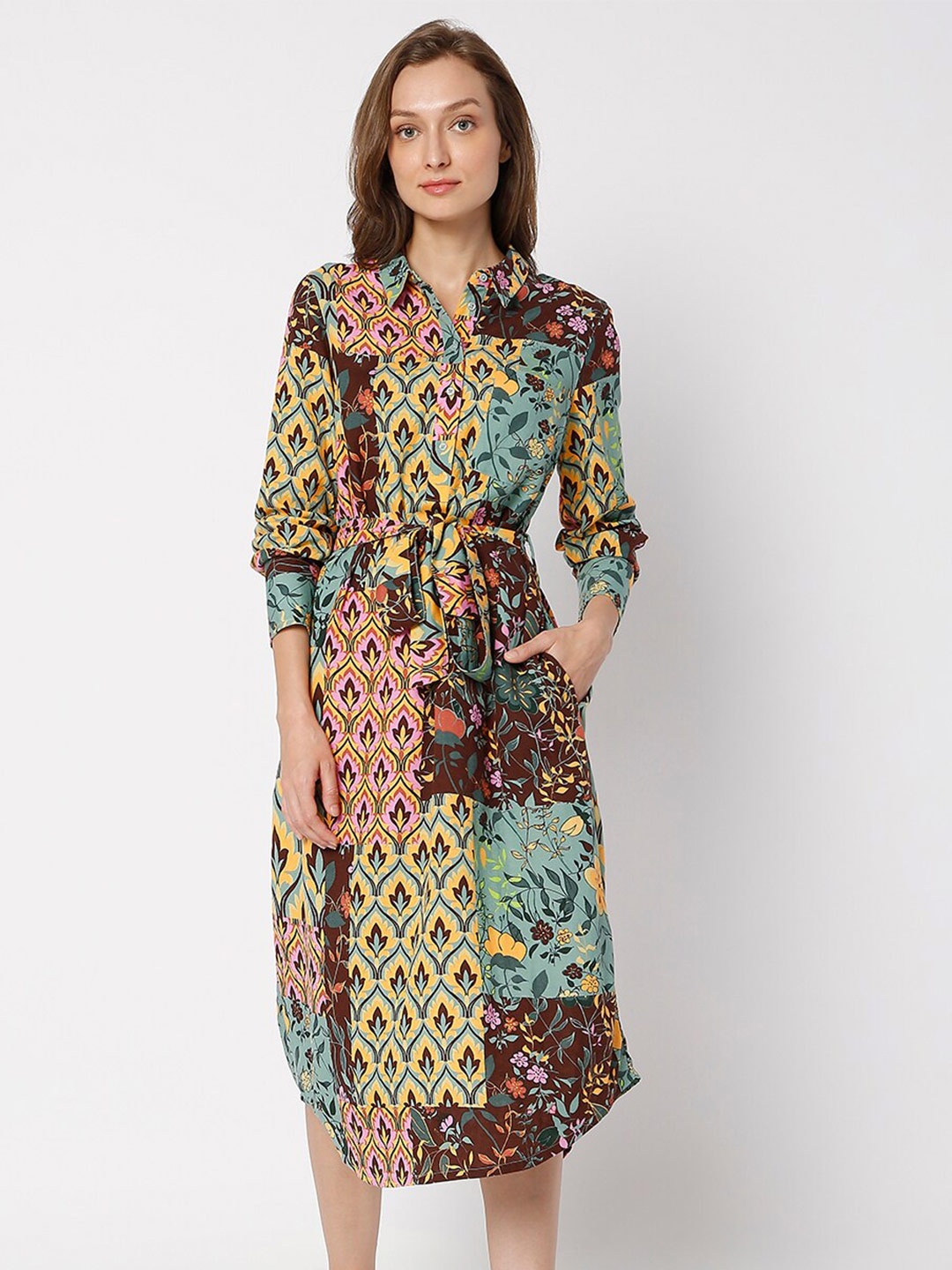 

Vero Moda Multicoloured Floral A-Line Dress, Multi