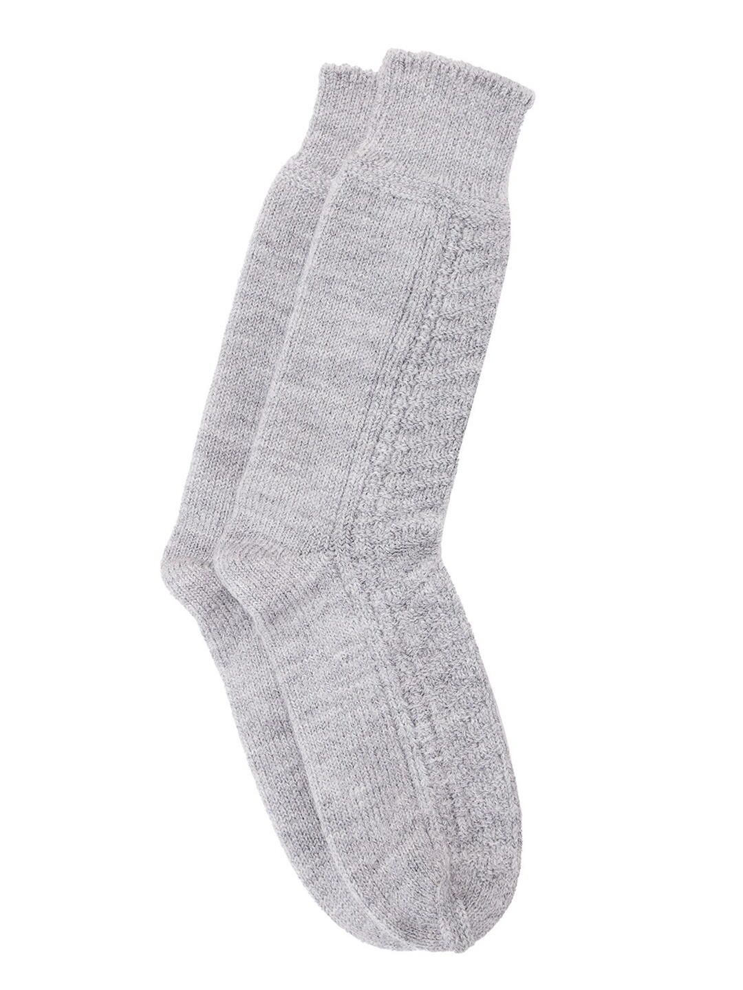 

Bharatasya Women Grey Solid Calf-Length Socks