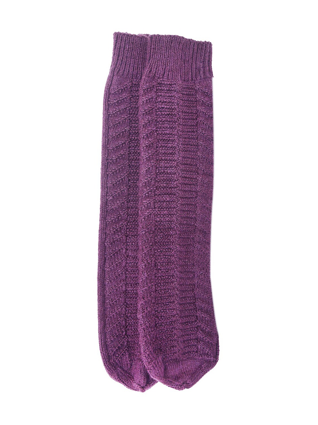 

Bharatasya Women Purple Solid Above -Ankle Length Socks