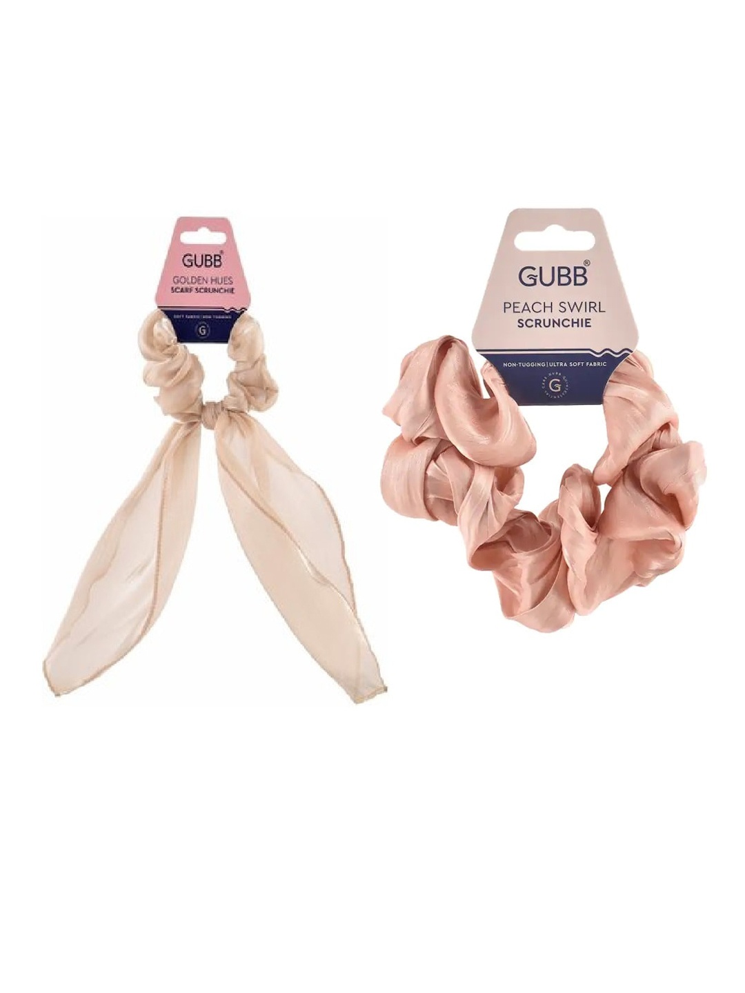 

GUBB peach Set Of 2 Scarf scrunchie