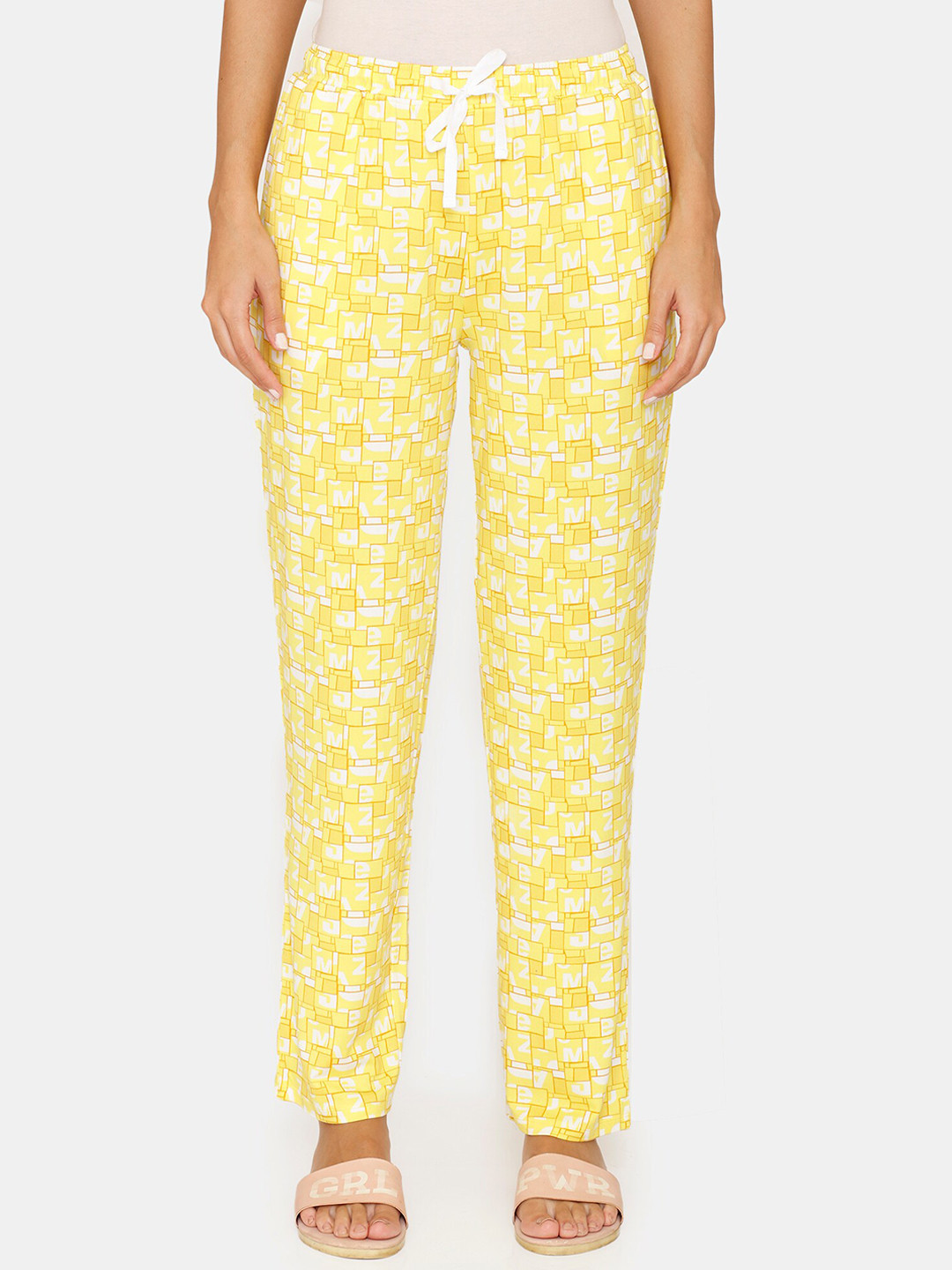 

Zivame Printed Lounge Pants, Yellow