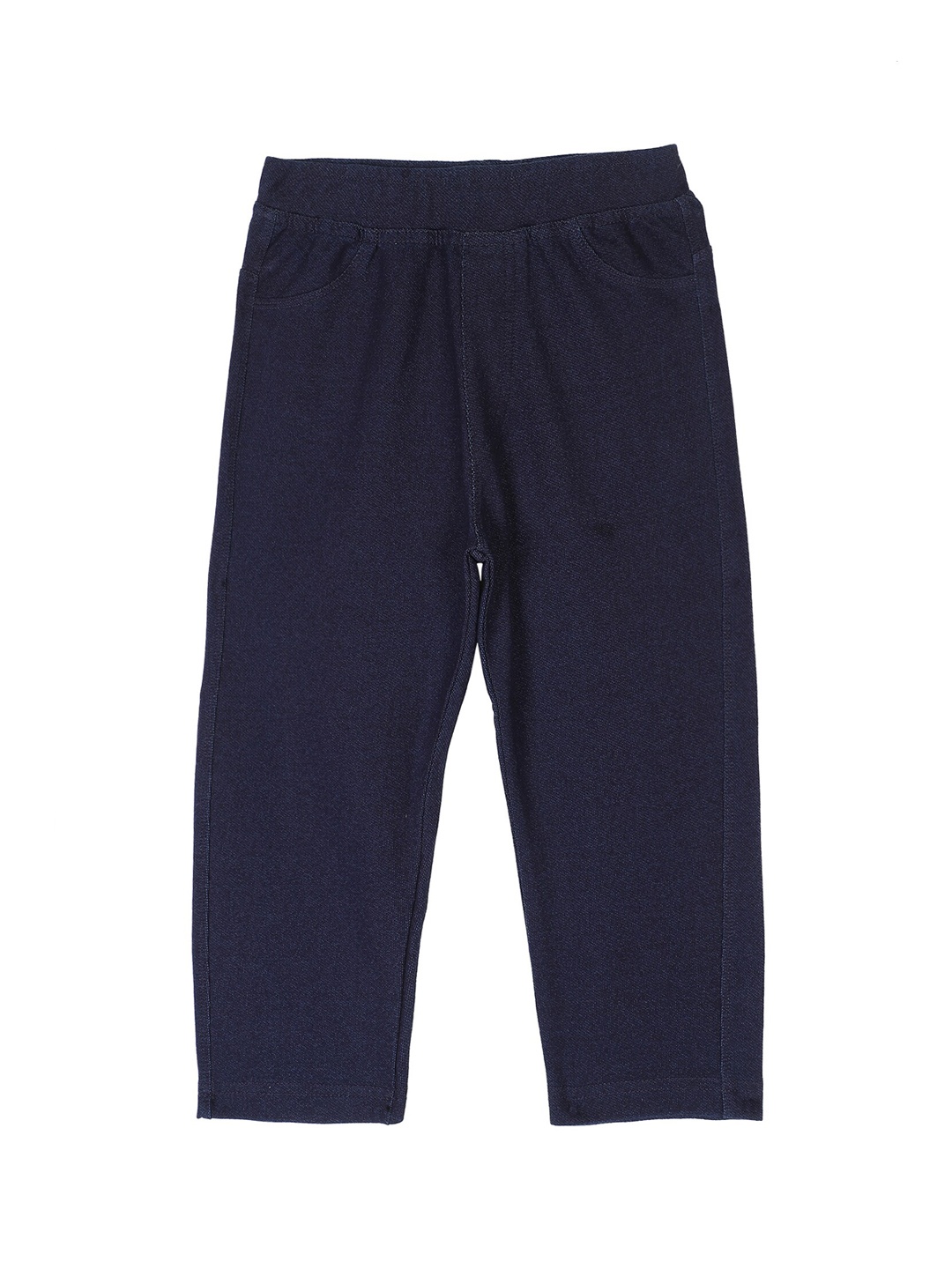 

Bodycare Kids Girls Navy Blue Solid Cotton Lounge Pants