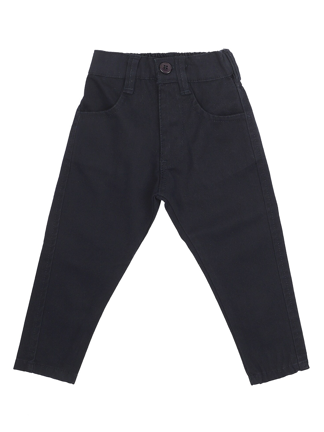 

Bodycare Kids Girls Navy Blue Solid Cotton Trousers