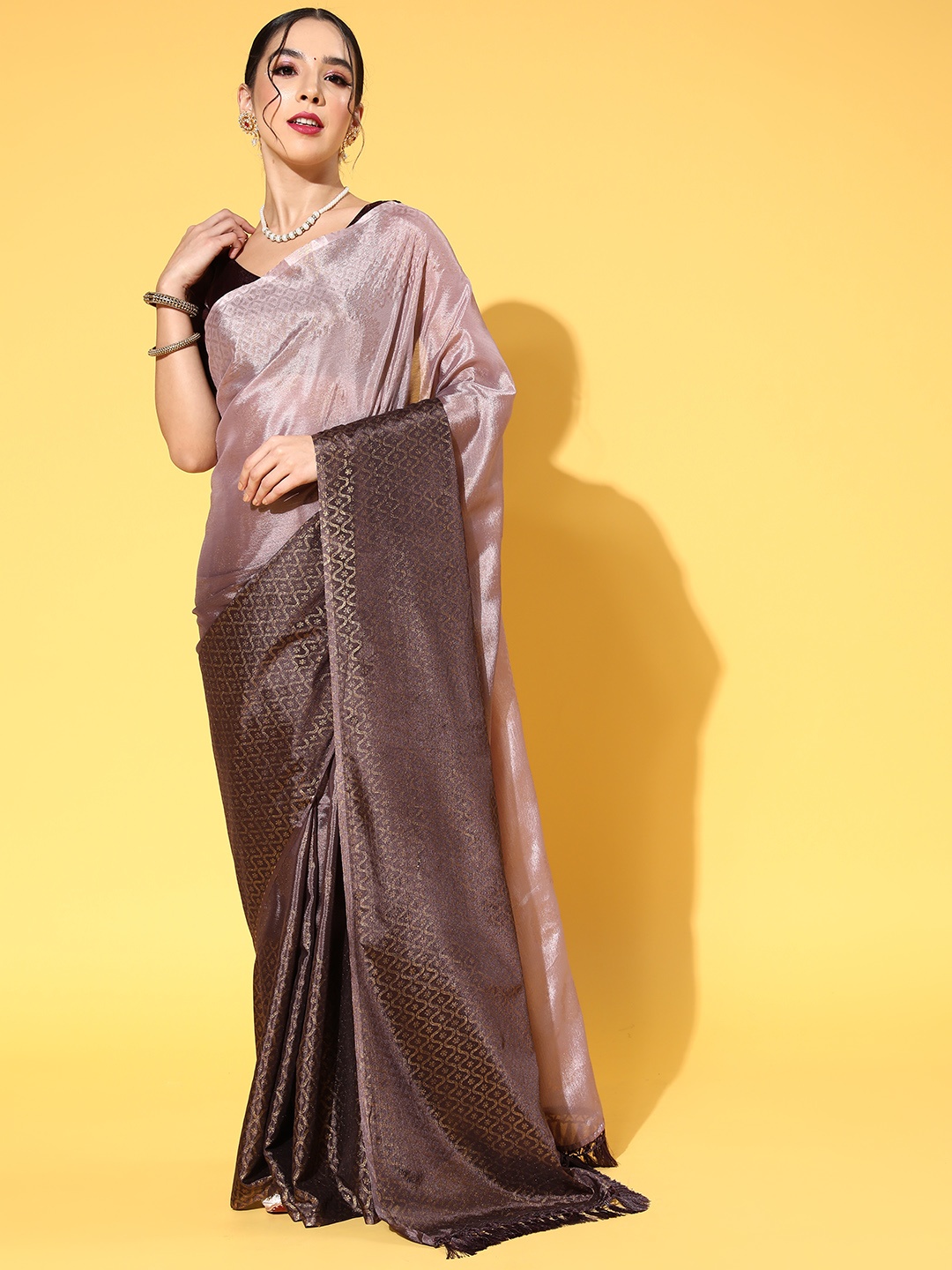 

Tikhi Imli Ombre Saree, Mauve