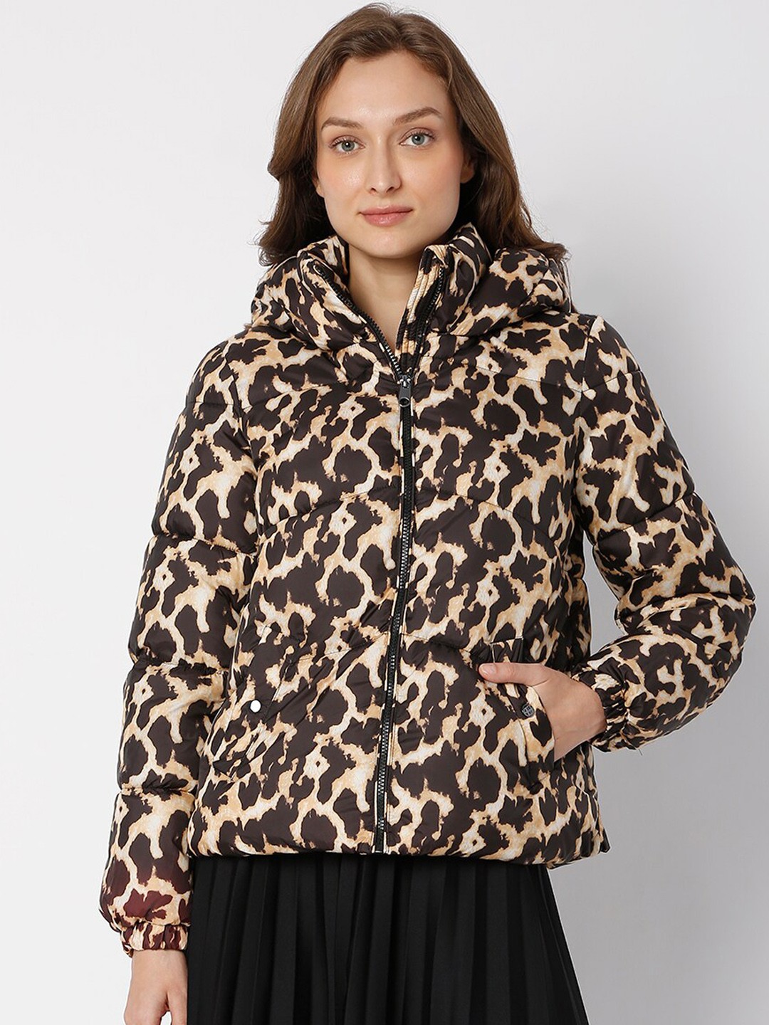 

Vero Moda Women Brown Printed Tailored Jacket
