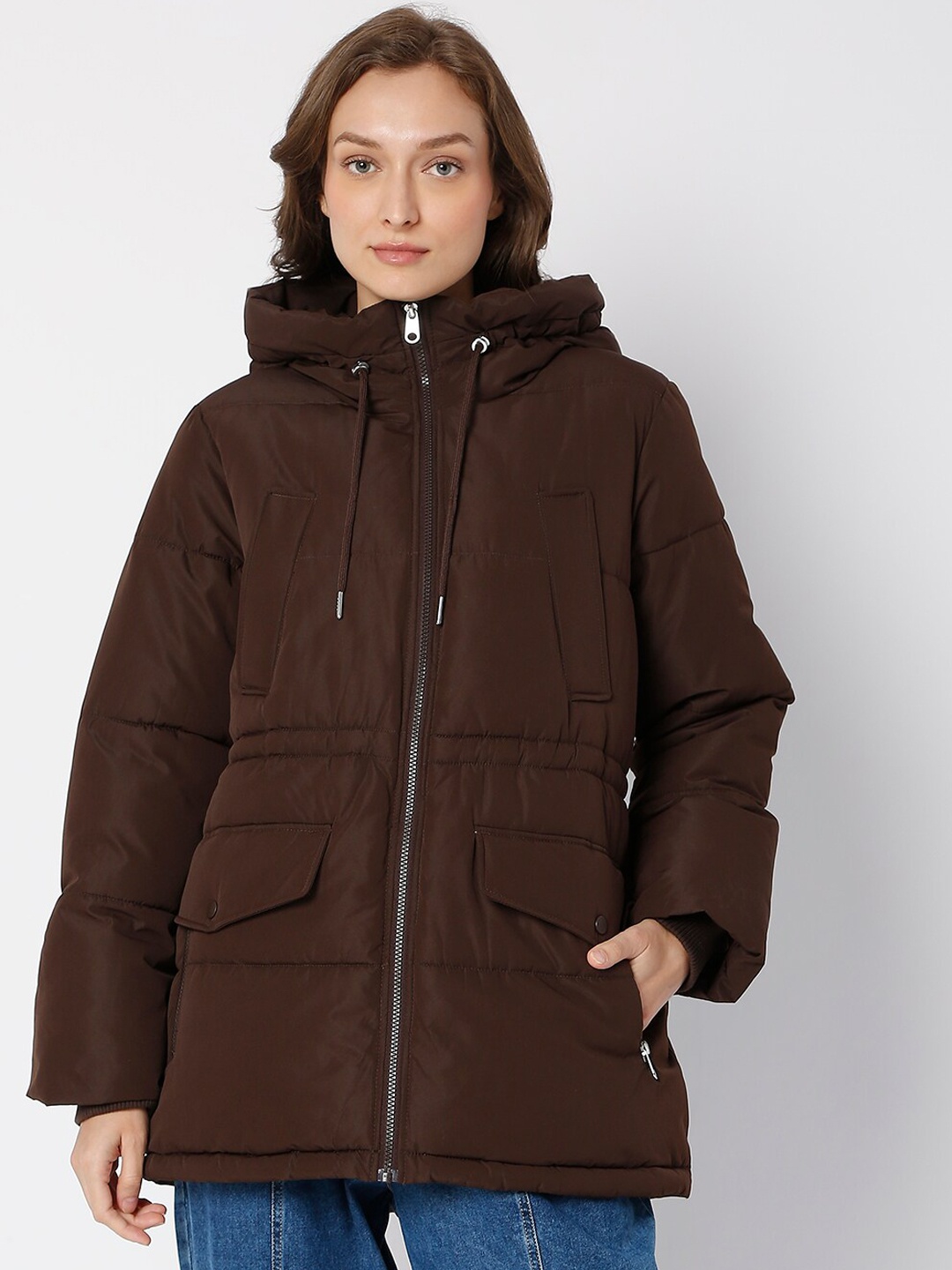 

Vero Moda Women Brown Puffer Jacket