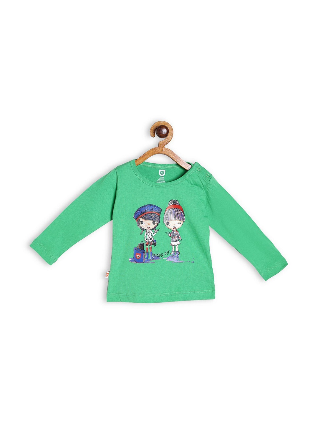 

612League Girls Green Printed Top