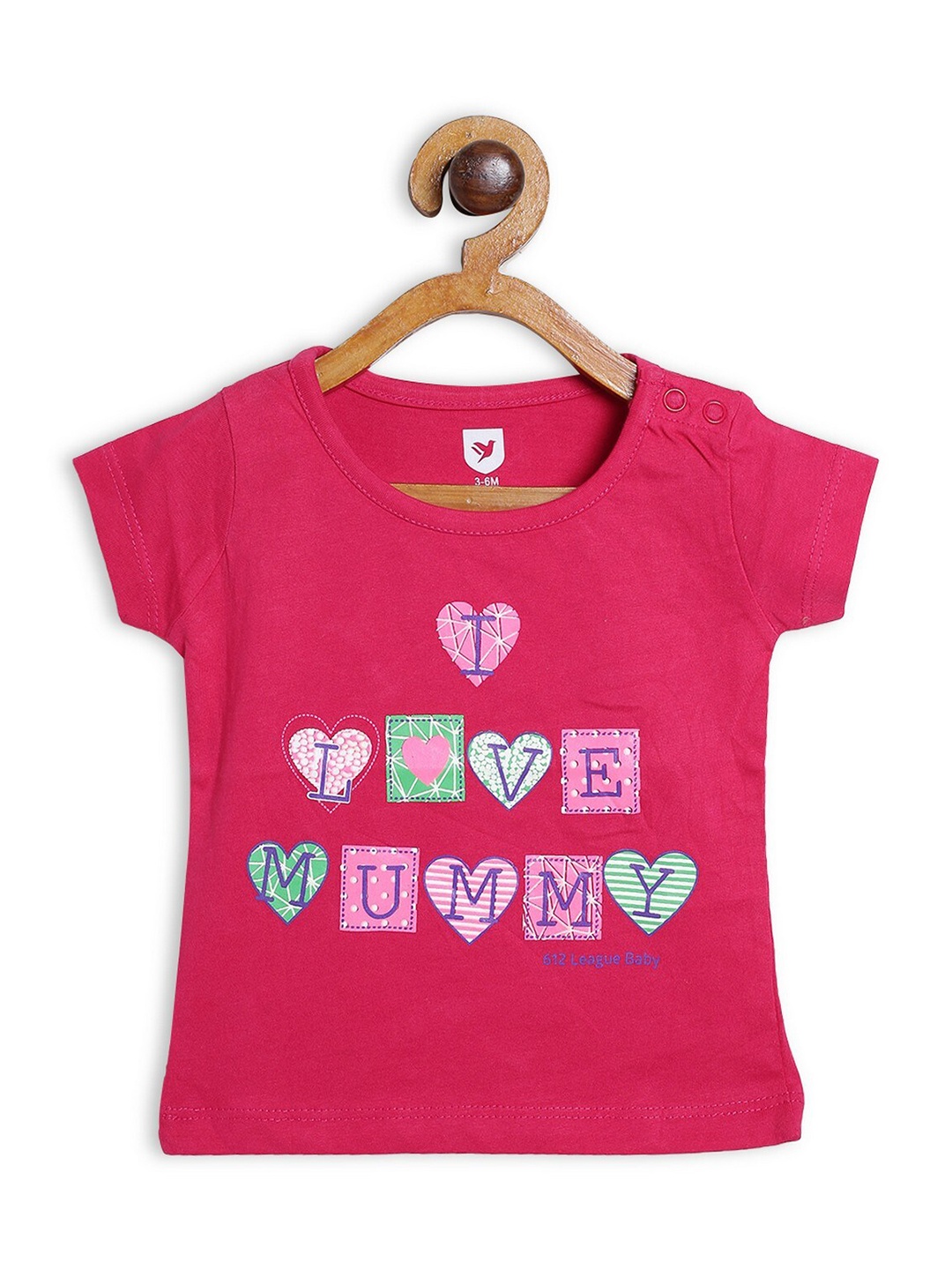 

612League Girls Pink Print Top