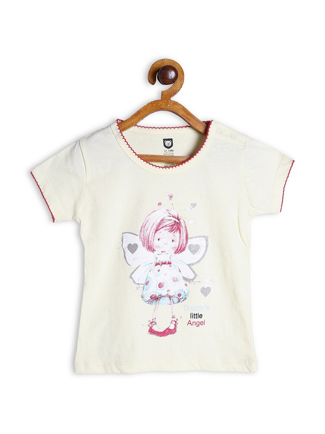 

612League Girls White Graphic Print Top