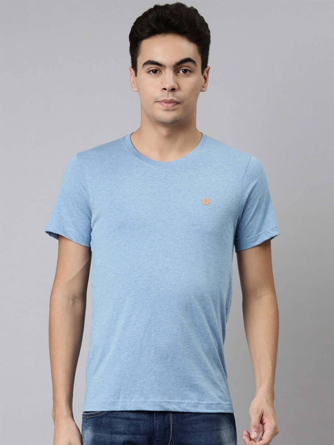 

DIXCY SCOTT Marc Round Neck Short Sleeves Regular Fit Cotton T-shirt, Blue