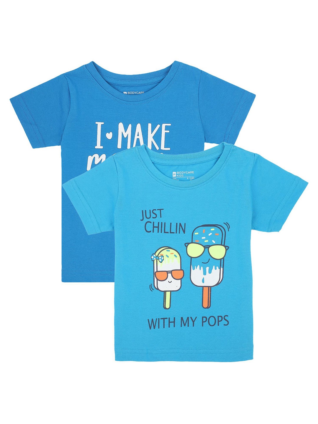 

Bodycare Kids Girls Pack Of 2 Assorted Typography Printed T-shirt