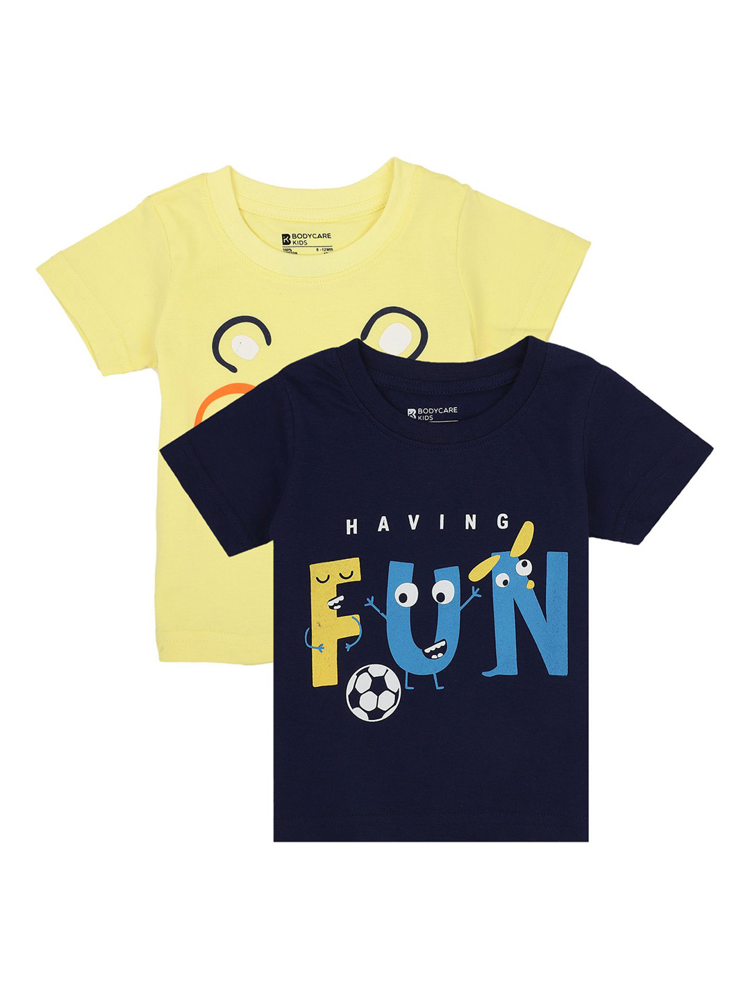 

Bodycare Pack Of 2 Kids Boys Assorted Printed Cotton T-shirt