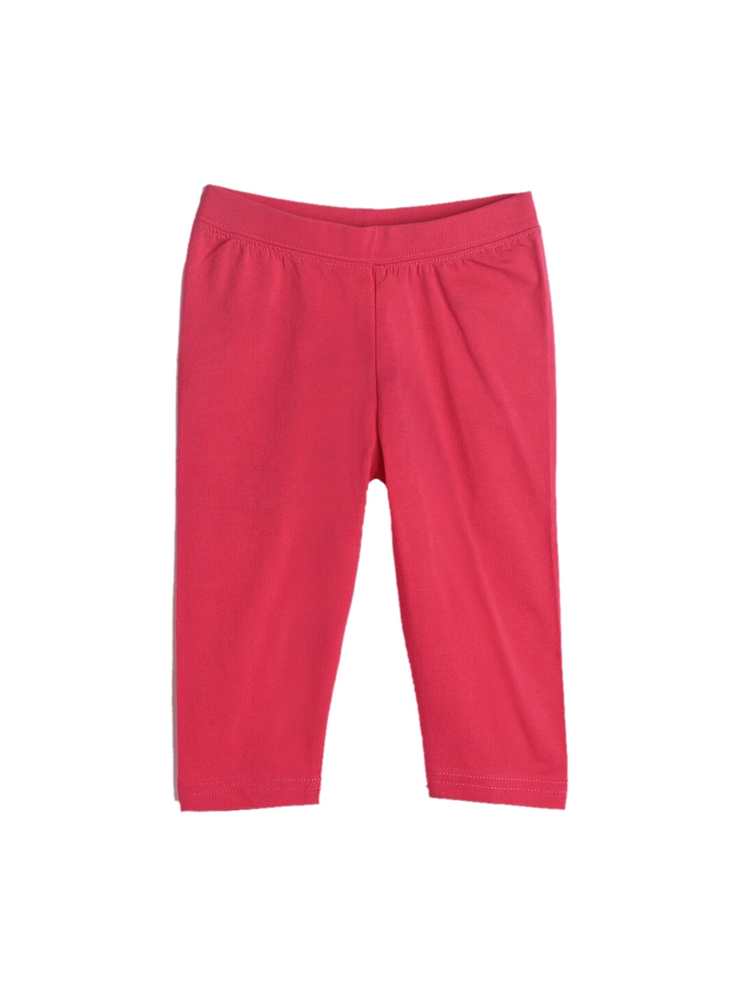 

612League Infant Girls Coral Colored Solid Cotton Ankle Length Leggings