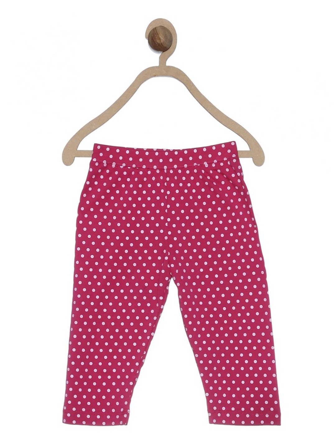 

612League Pink Polka-Dots Cotton Leggings