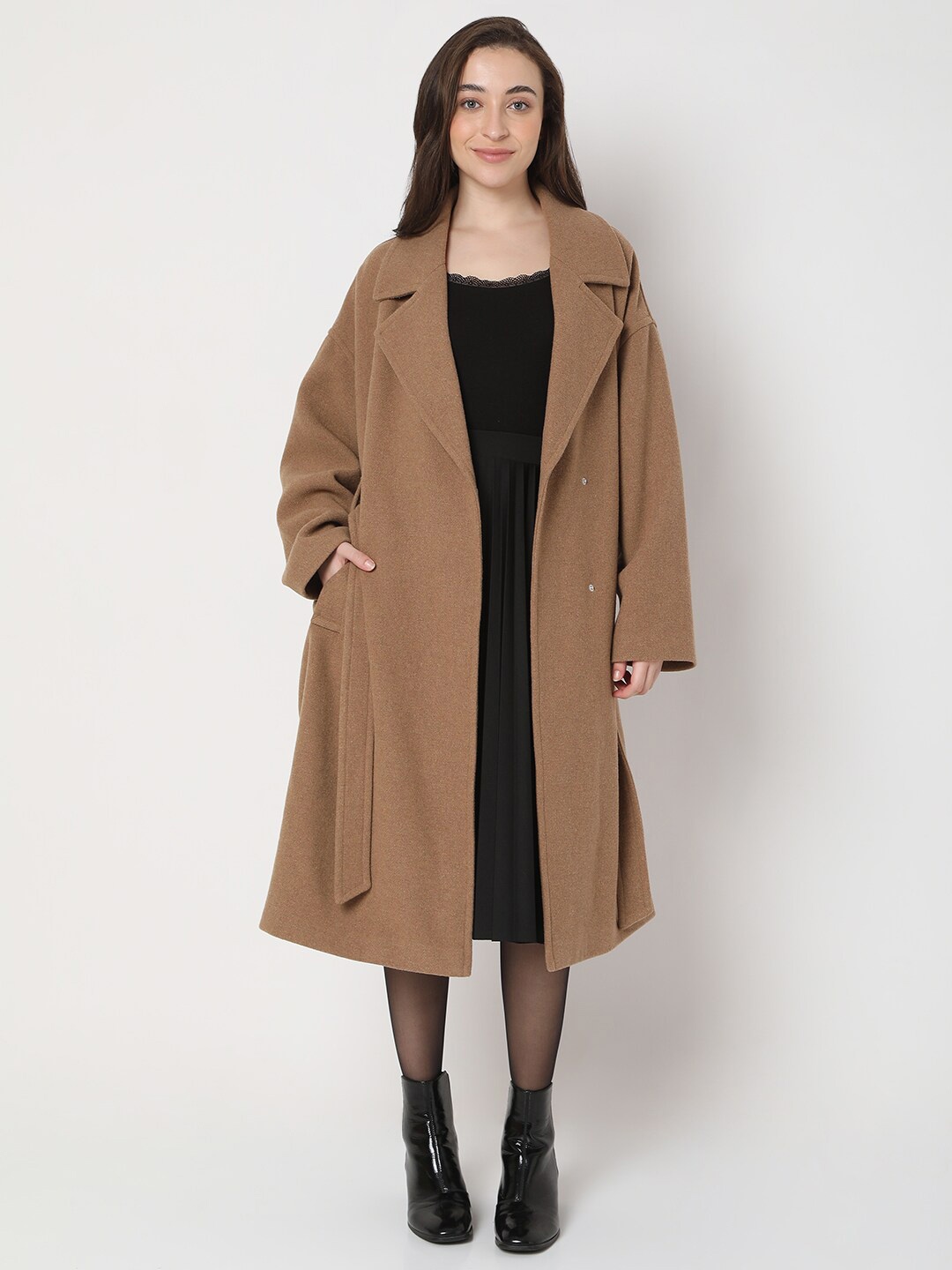 

Vero Moda Women Brown Longline Coat