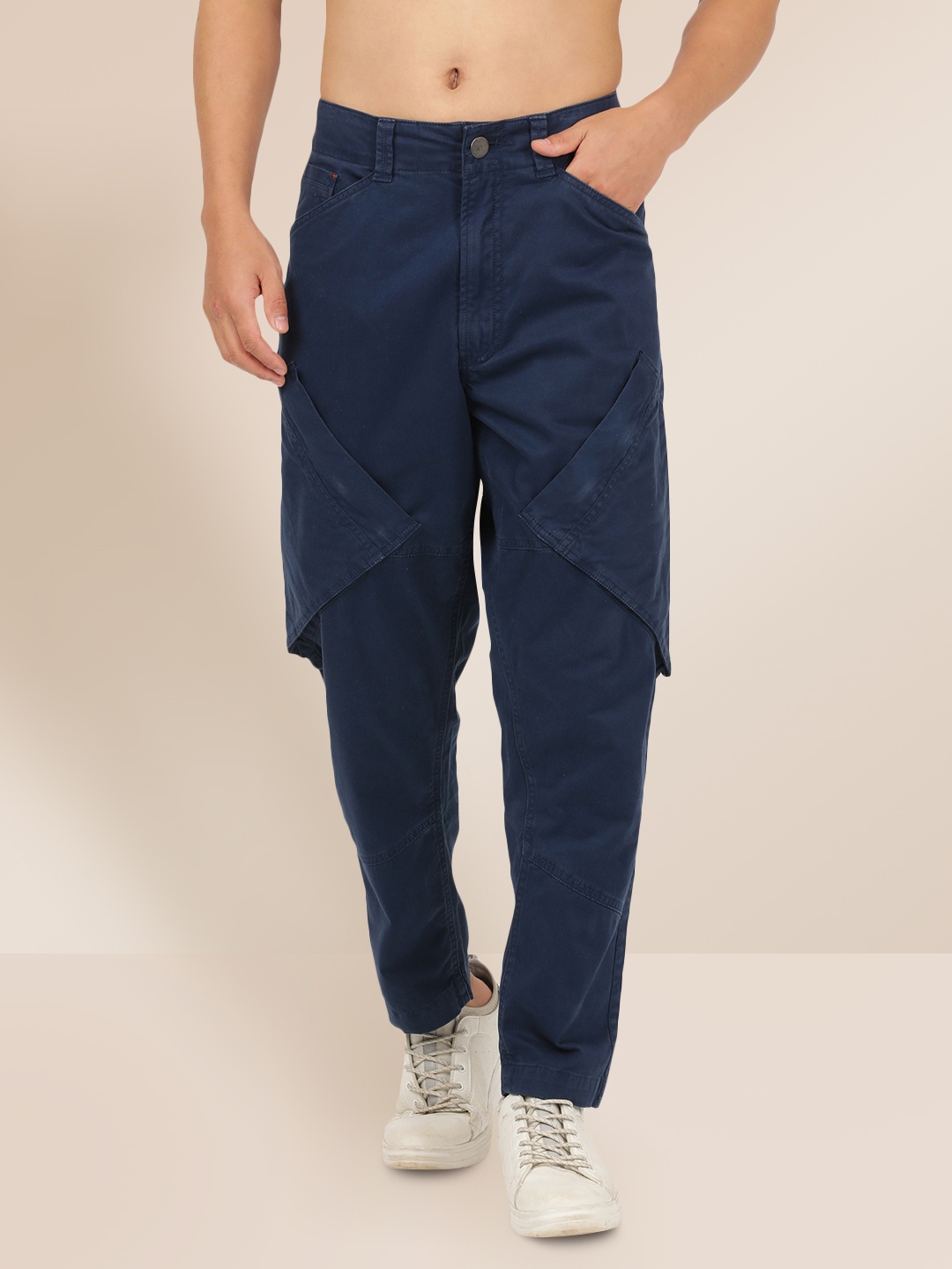 

KRA Men Navy Blue Trousers