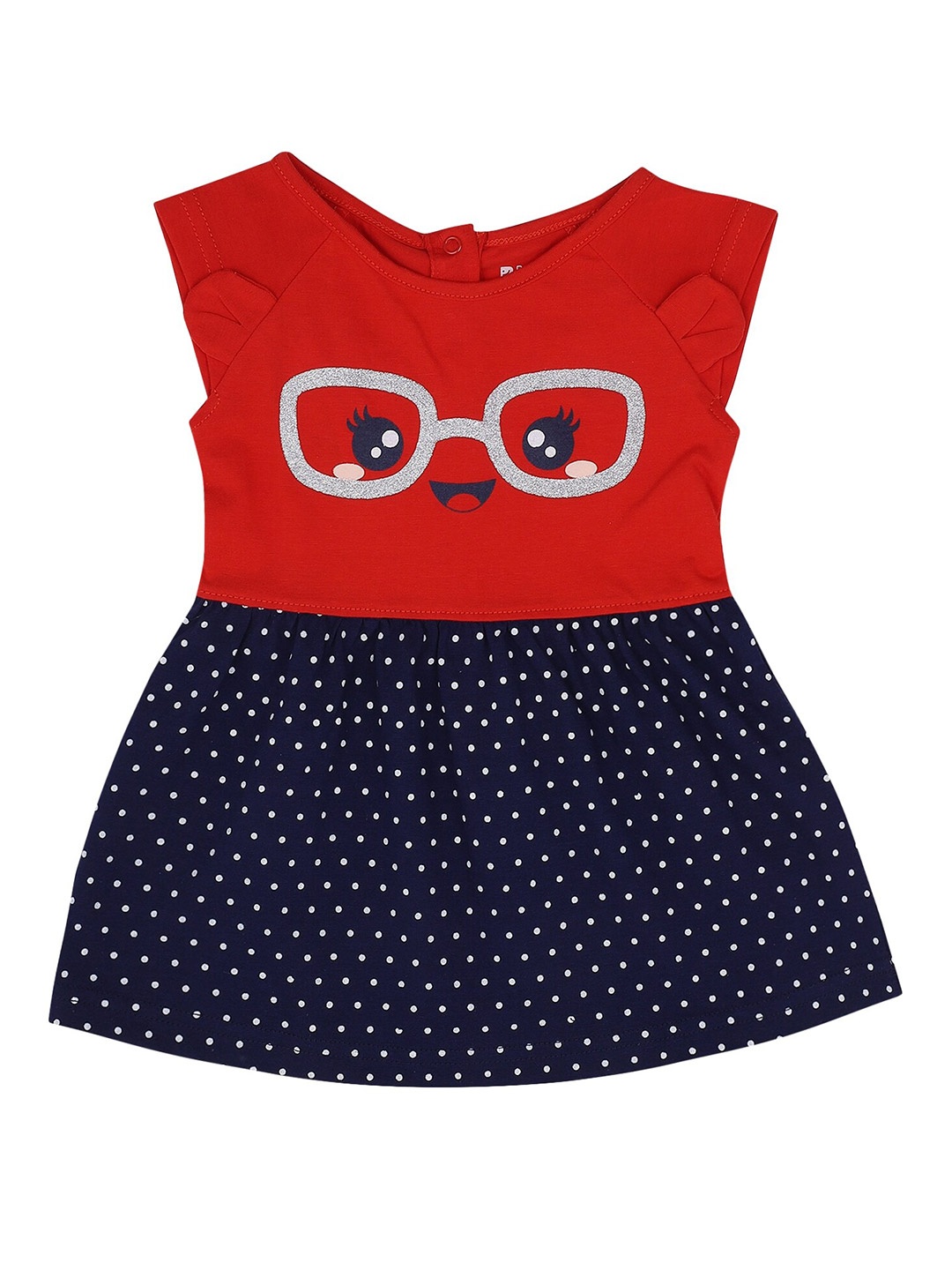 

Bodycare Red & Navy Blue A-Line Dress