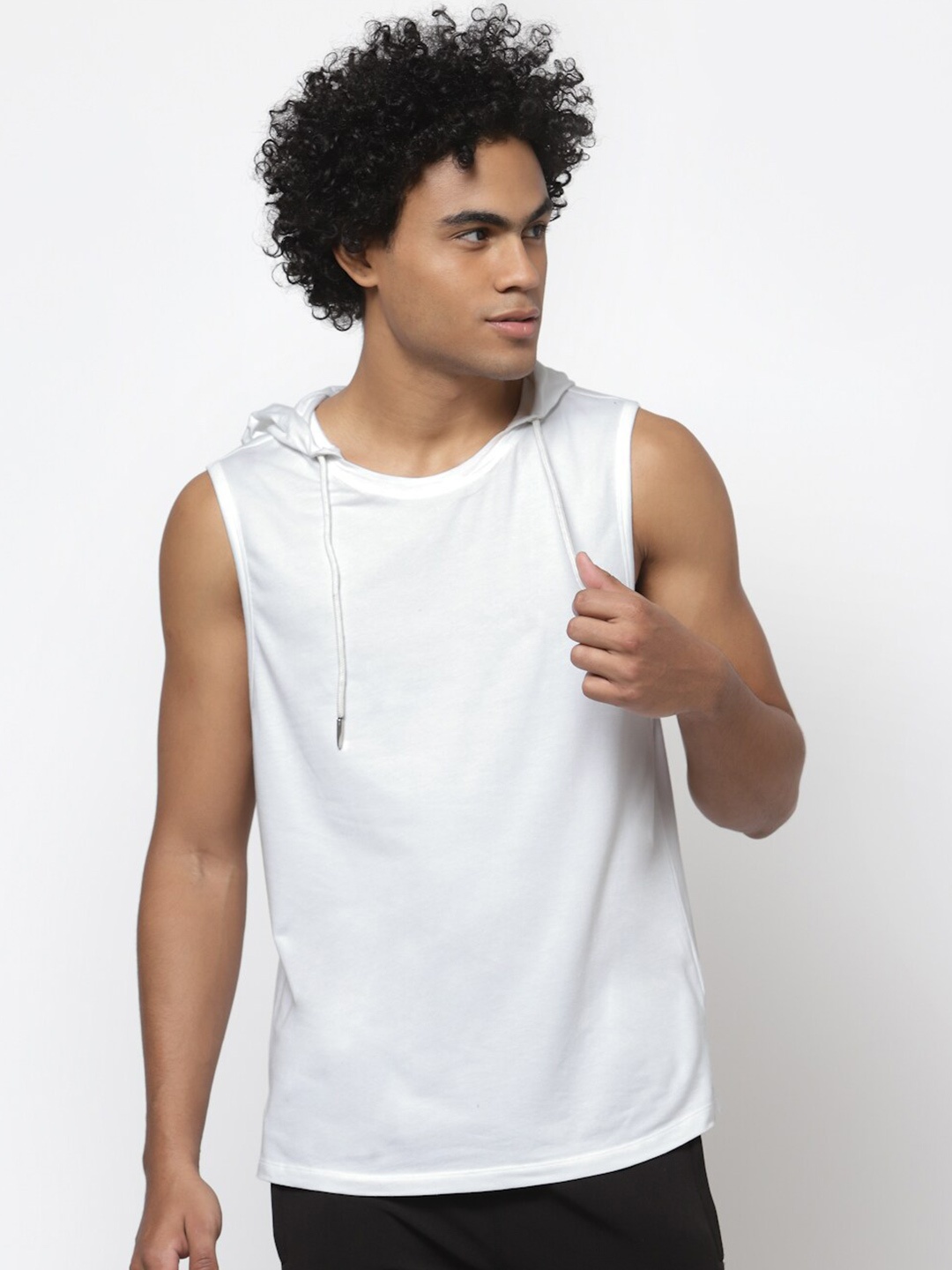 

YOONOY Men White T-shirt