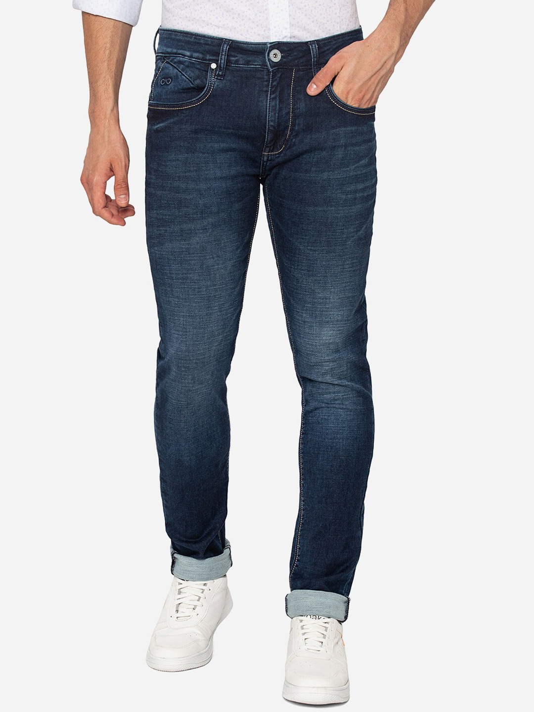 

JADE BLUE Men Blue Slim Fit Heavy Fade Jeans