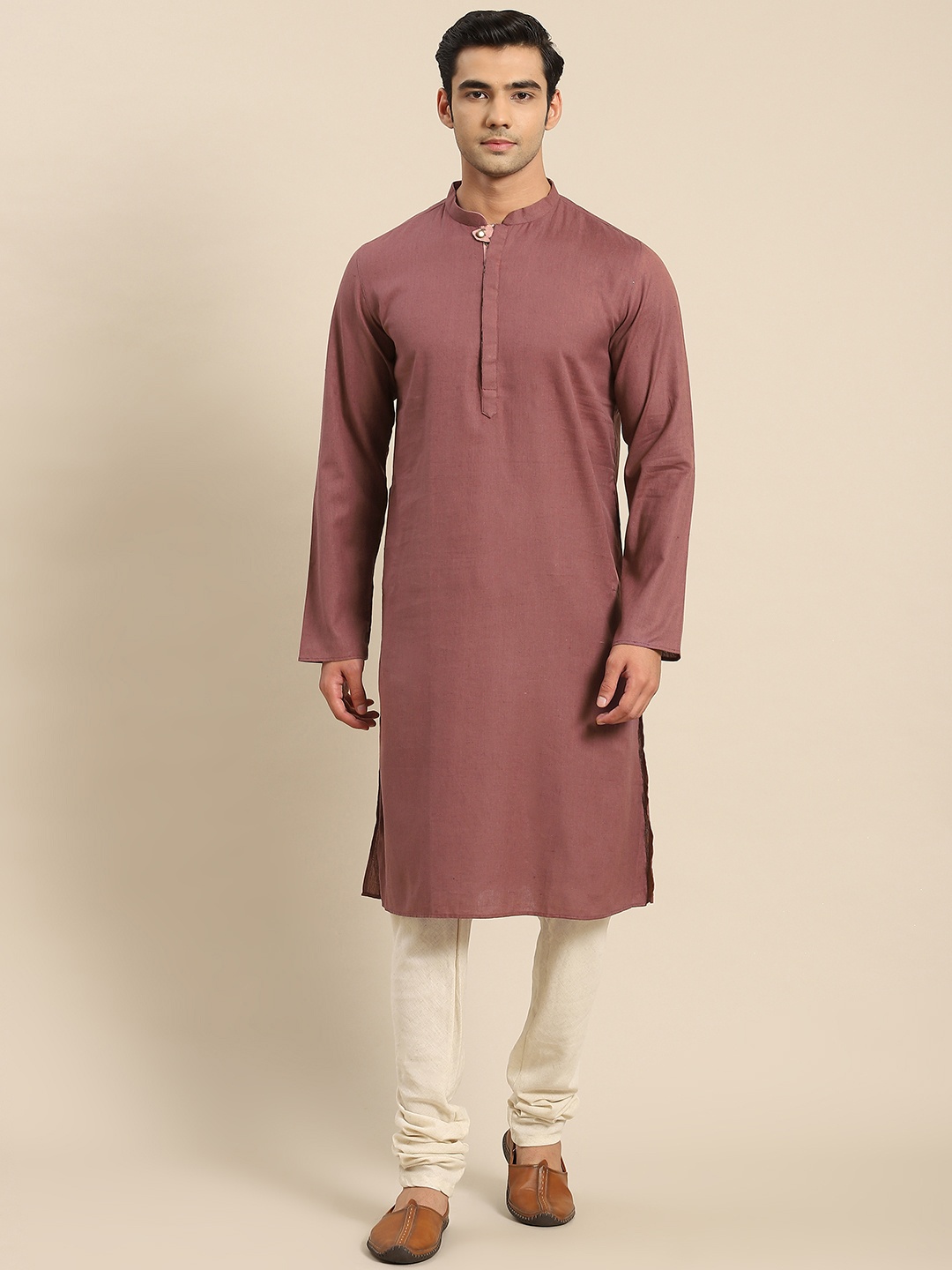 

KISAH Men Mauve Kurta with Churidar