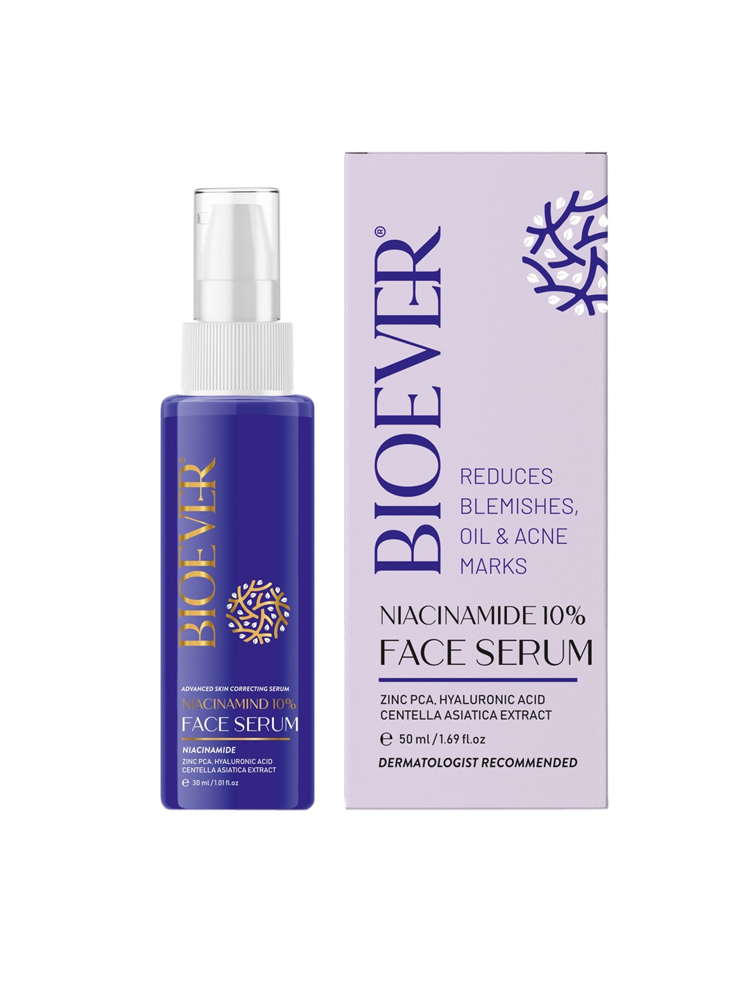 

BIOEVER Niacinamide 10% Face Serum with Zinc PCA & Hyaluronic Acid - 50 ml, Blue