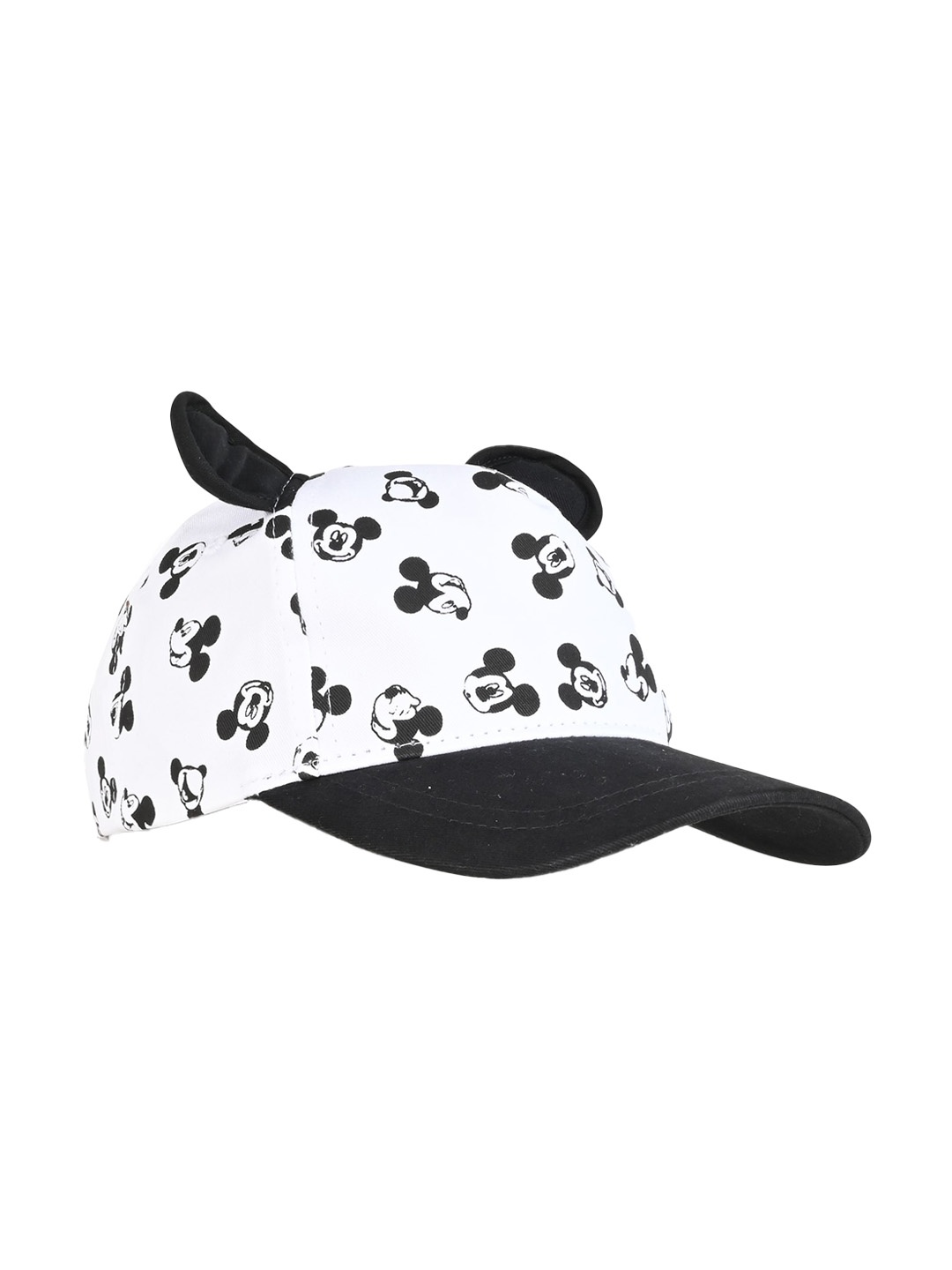 

Disney Boys White & Black Printed Visor Cap