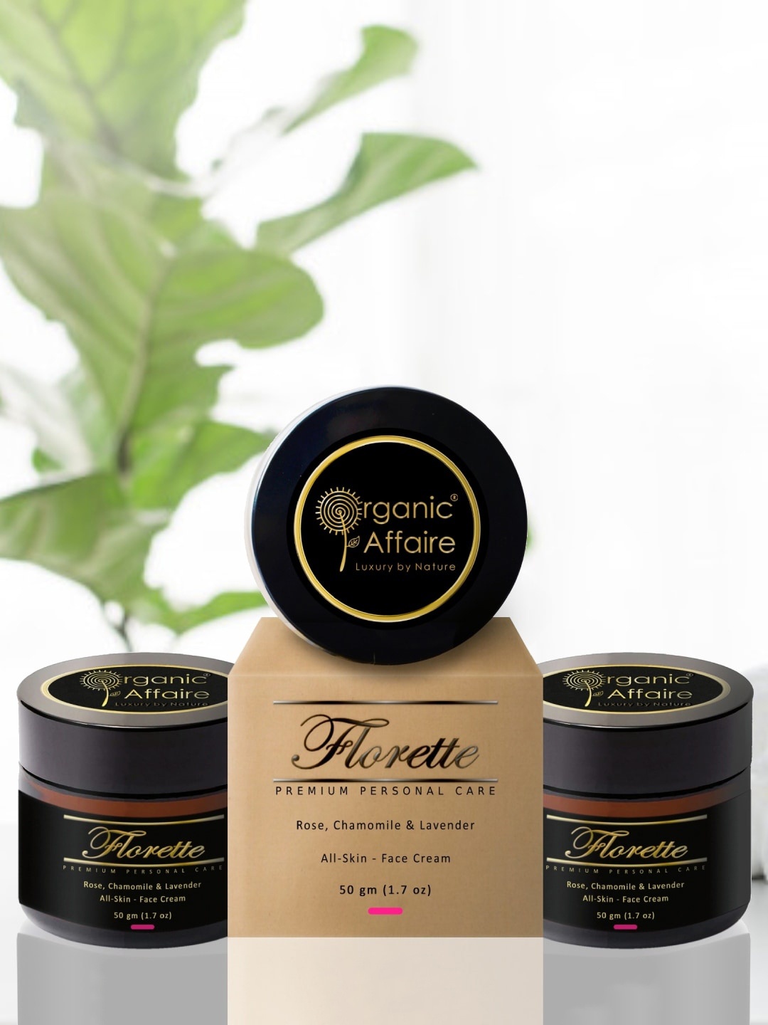 

Organic Affaire Set of 3 Anti Aging Face Cream With Rose Lavender & Chamomile - 50 g Each, Black