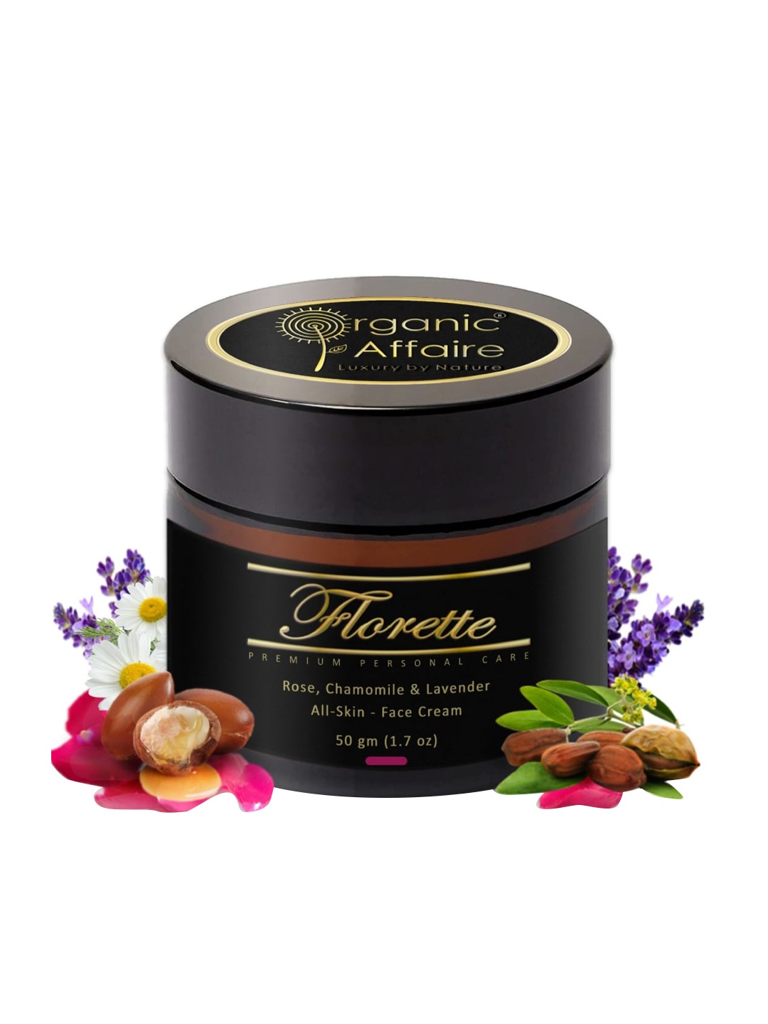 

Organic Affaire Florette Anti Aging Face Cream With Rose Lavender & Chamomile - 50 g, Black