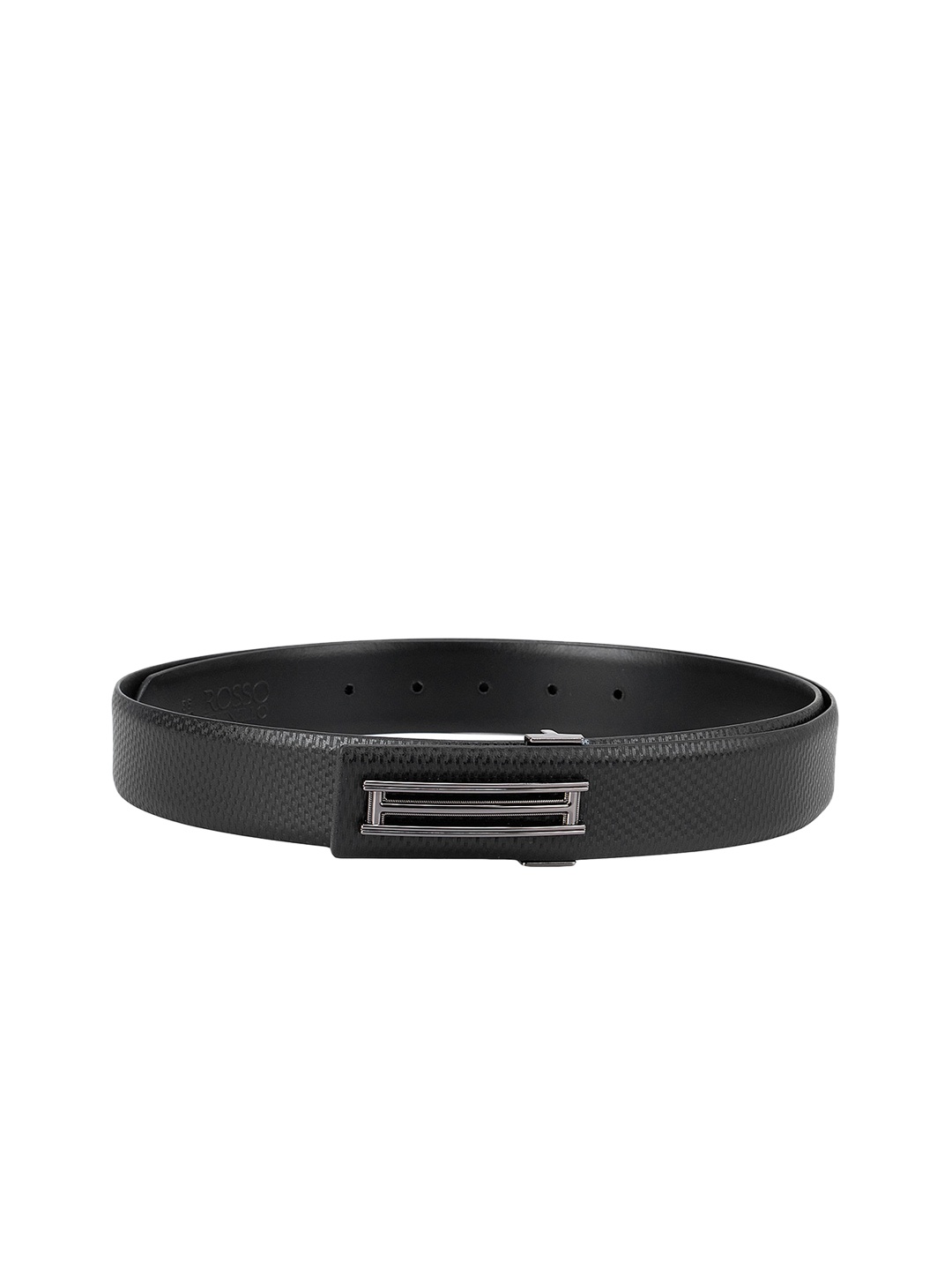 

ROSSO BRUNELLO Men Black Leather Belt