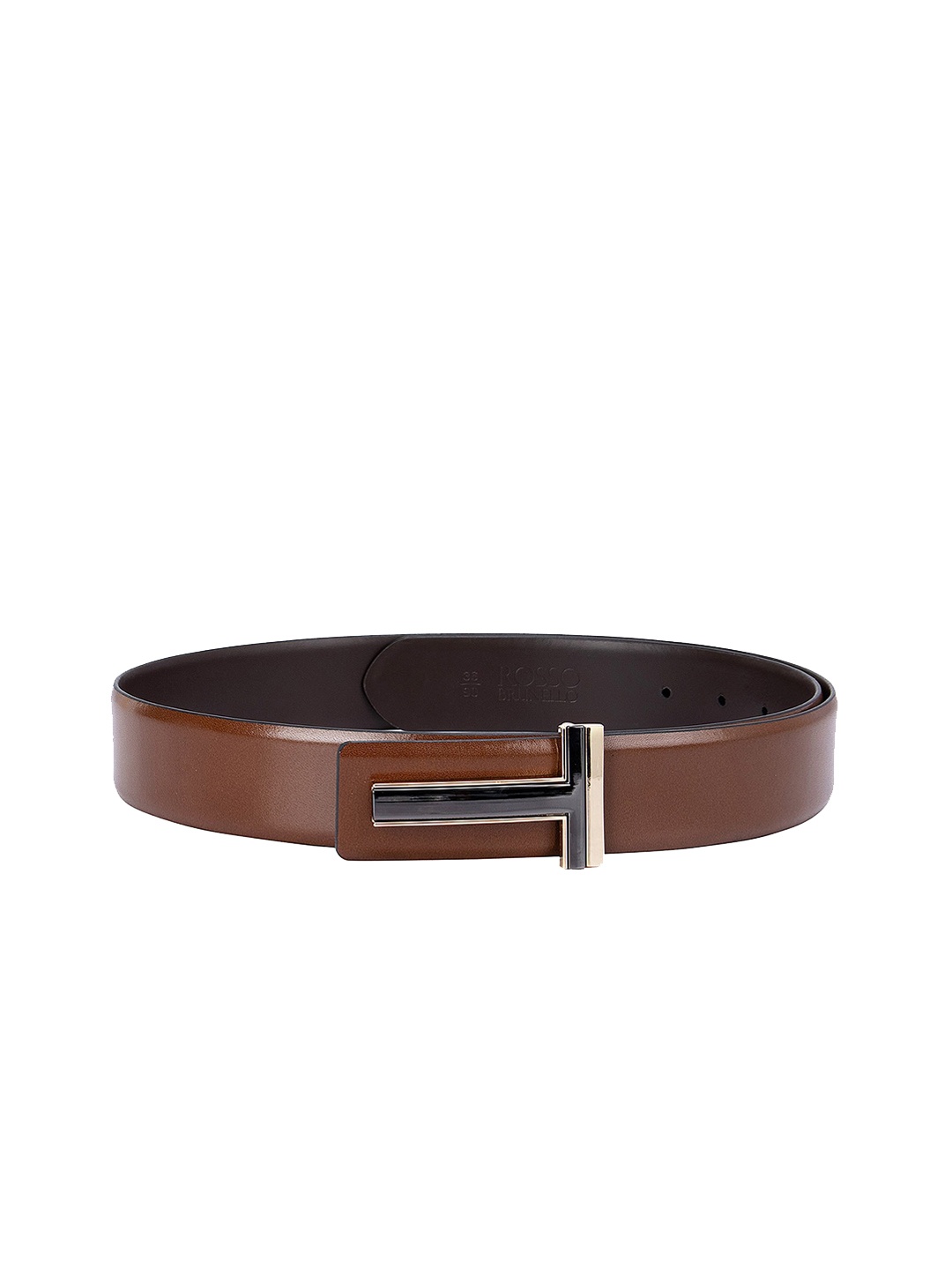 

ROSSO BRUNELLO Men Brown Leather Formal Belt