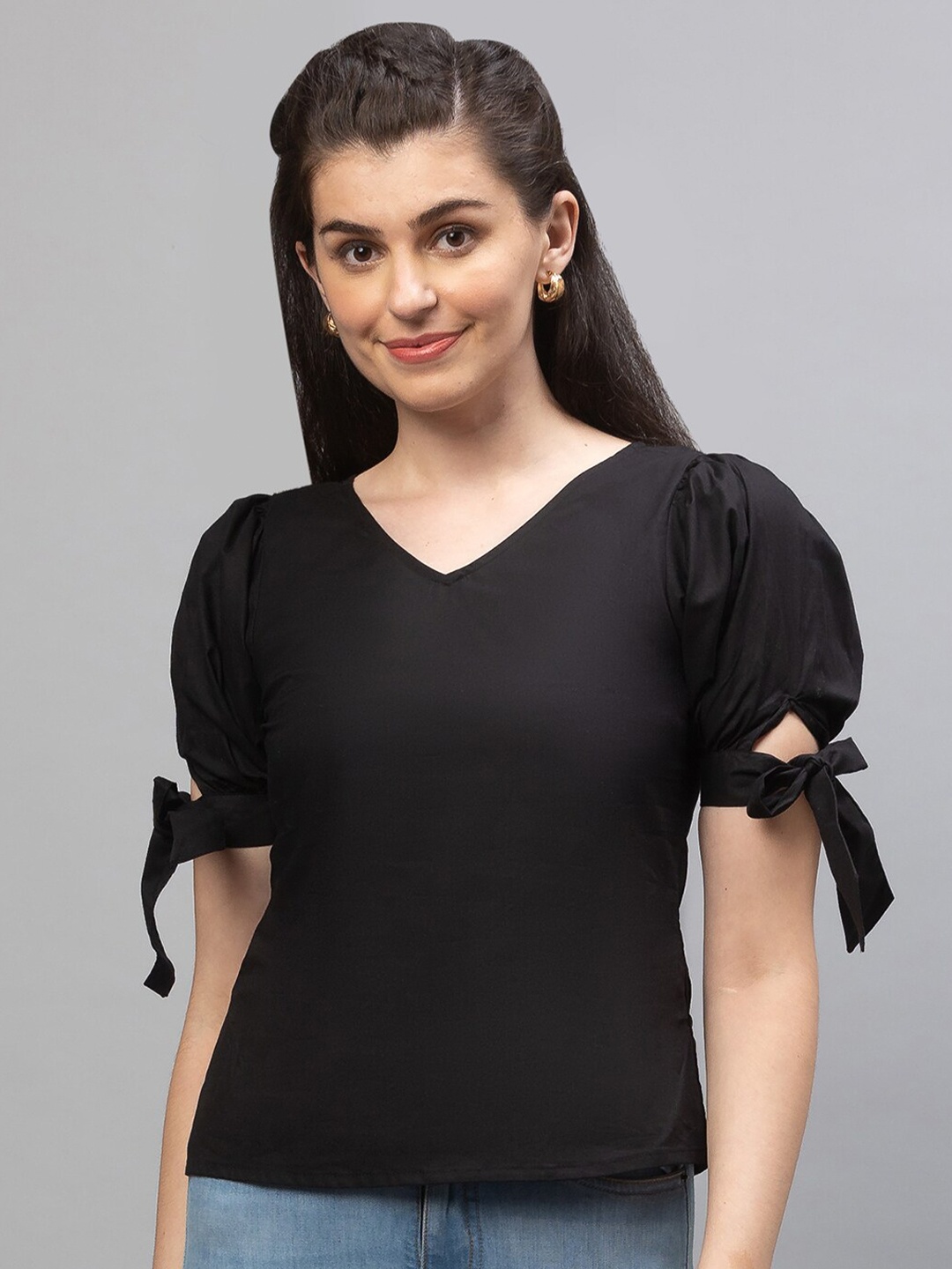 

Globus Women Black Solid Top